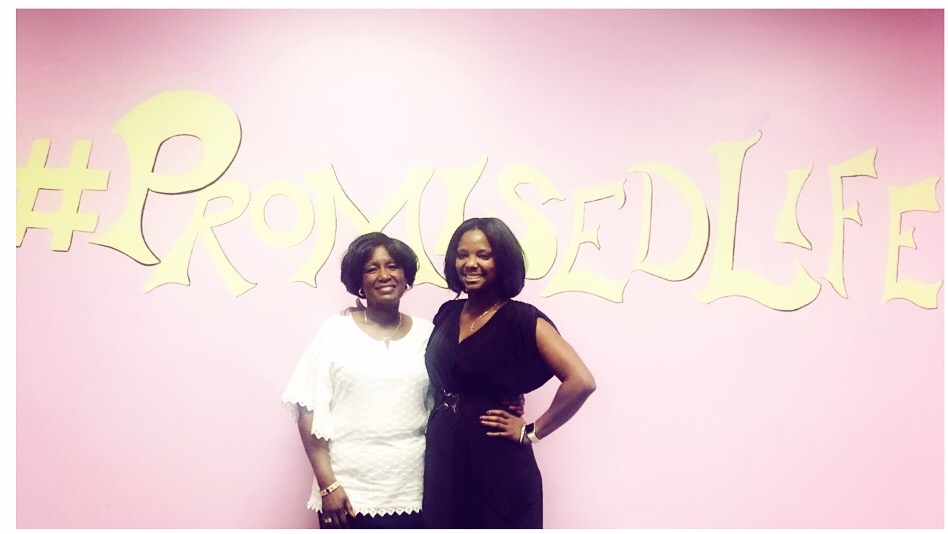10 Blessings Founder Natasha T. Brown (left) with Clara McPherson, whose daughter was fatally stabbed to death in 2012. Ms. Clara is now a domestic violence advocate whose main message to victims is to, "break the silence."