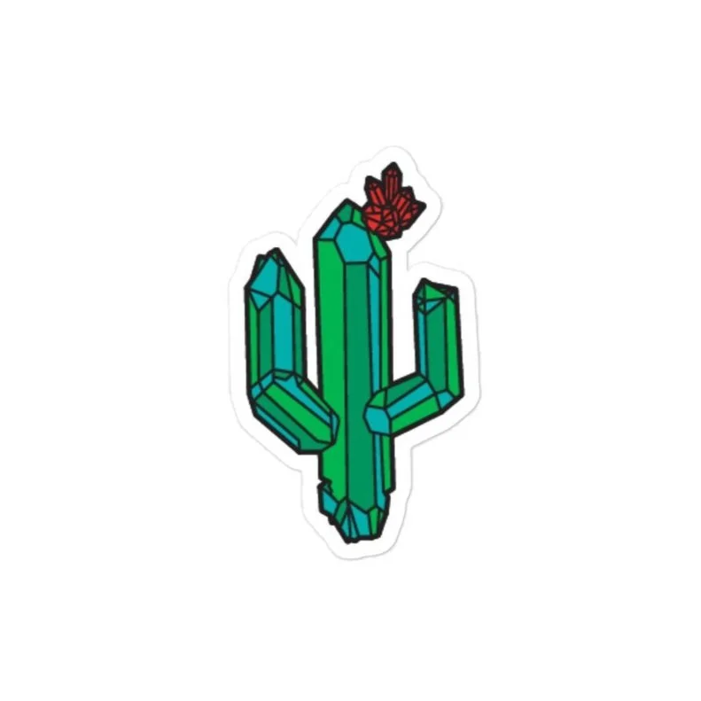 Crystal Cactus Sticker Fresherthan