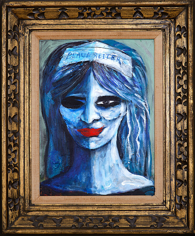Blue Rider, 2000. Oil, acrylic on canvas. 30" x 24".
