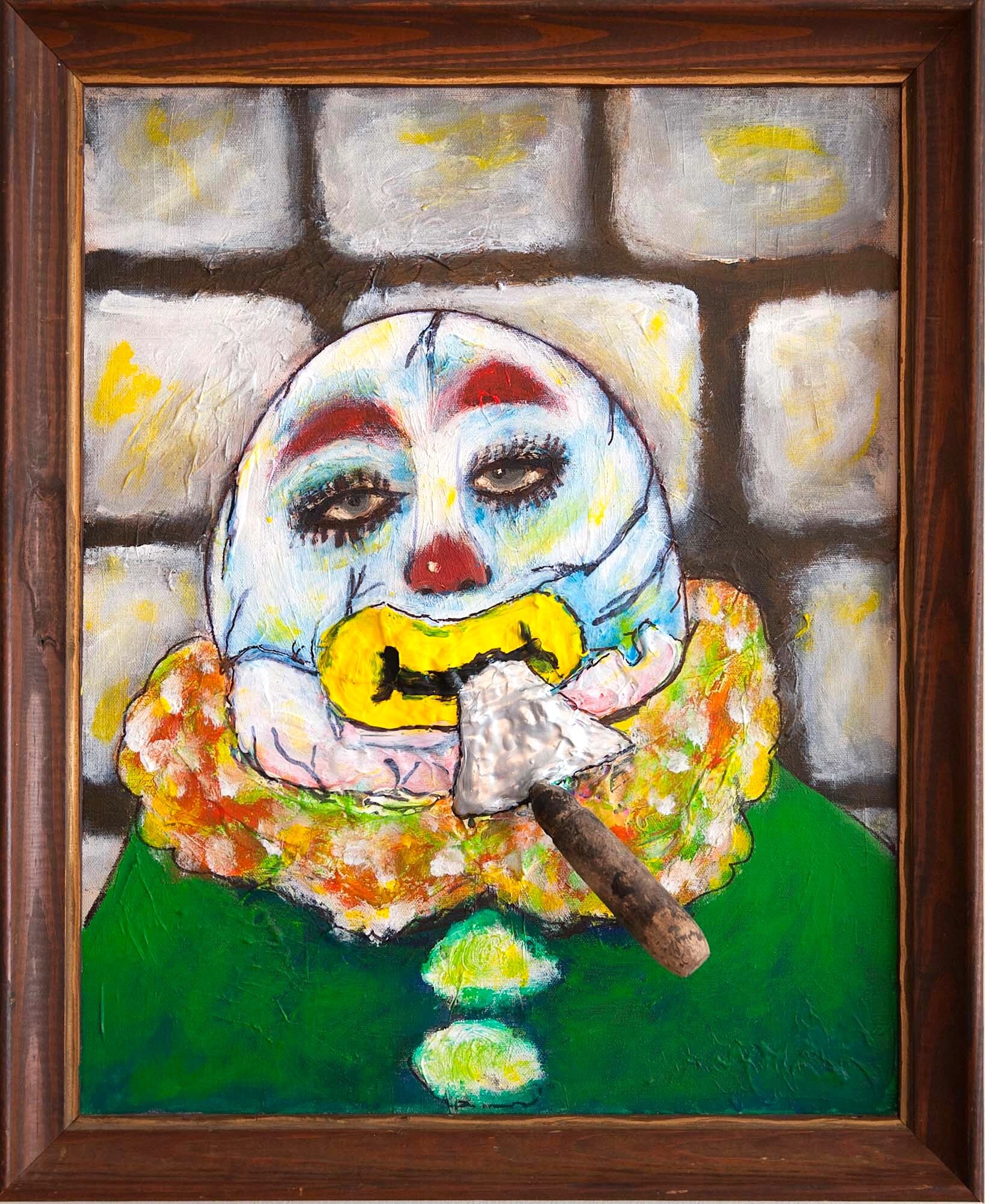 Humpty Dumpty, 2014. Oil, acrylic, trowel on canvas. 22" x 18".