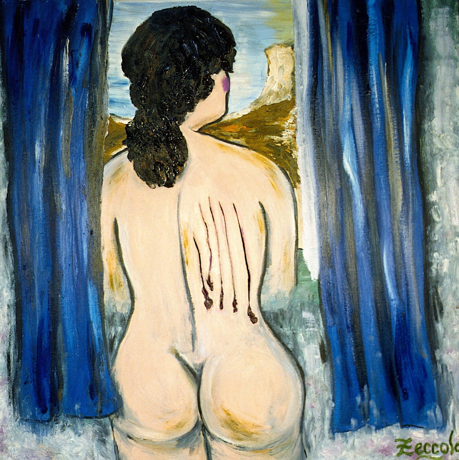 The Spanish Prisoner, 2004. Oil, acrylic on canvas. 38" x 38”.
