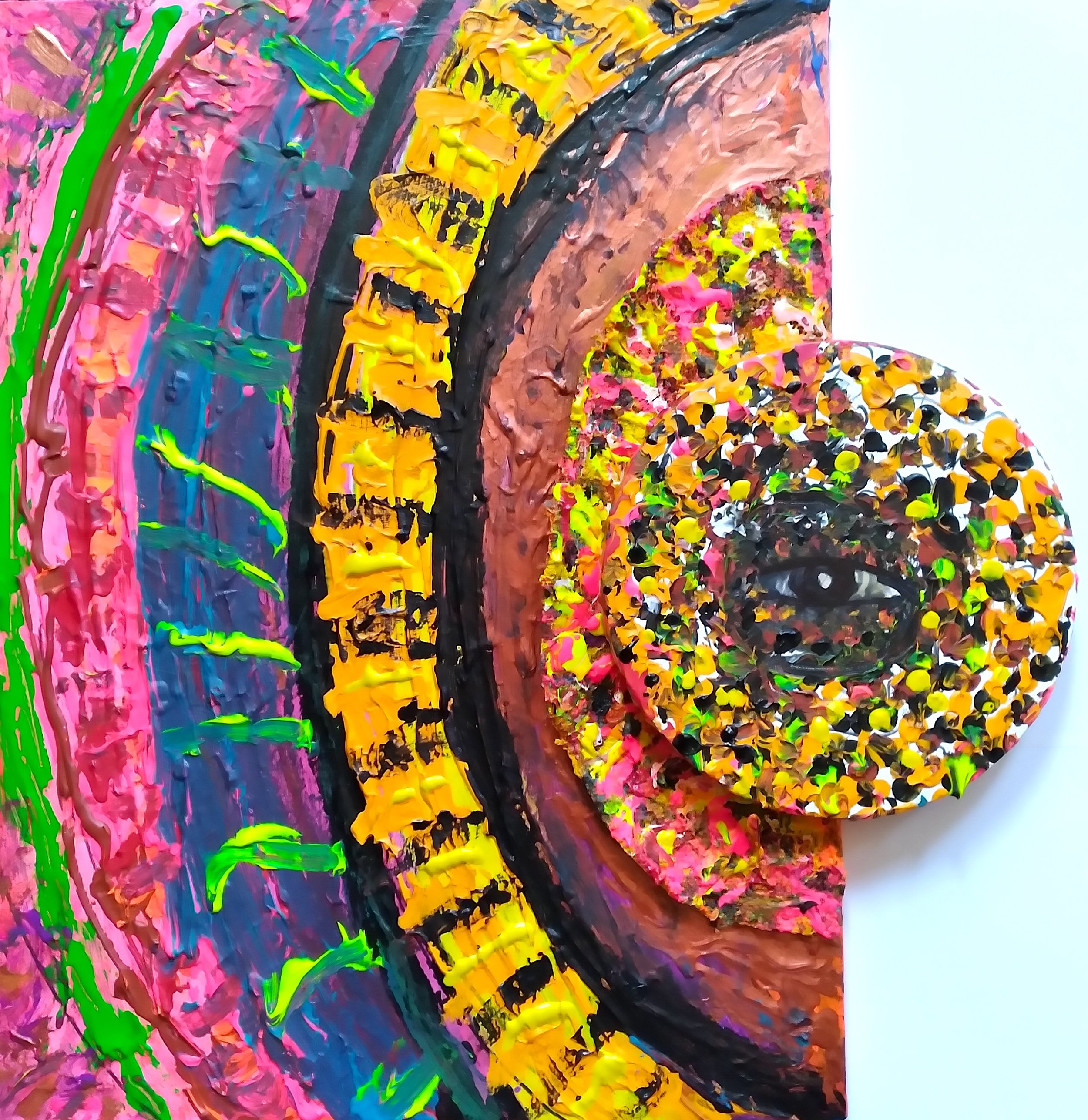 Sunflower, 2009. Oil, acrylic on canvas. 24” x 18”.