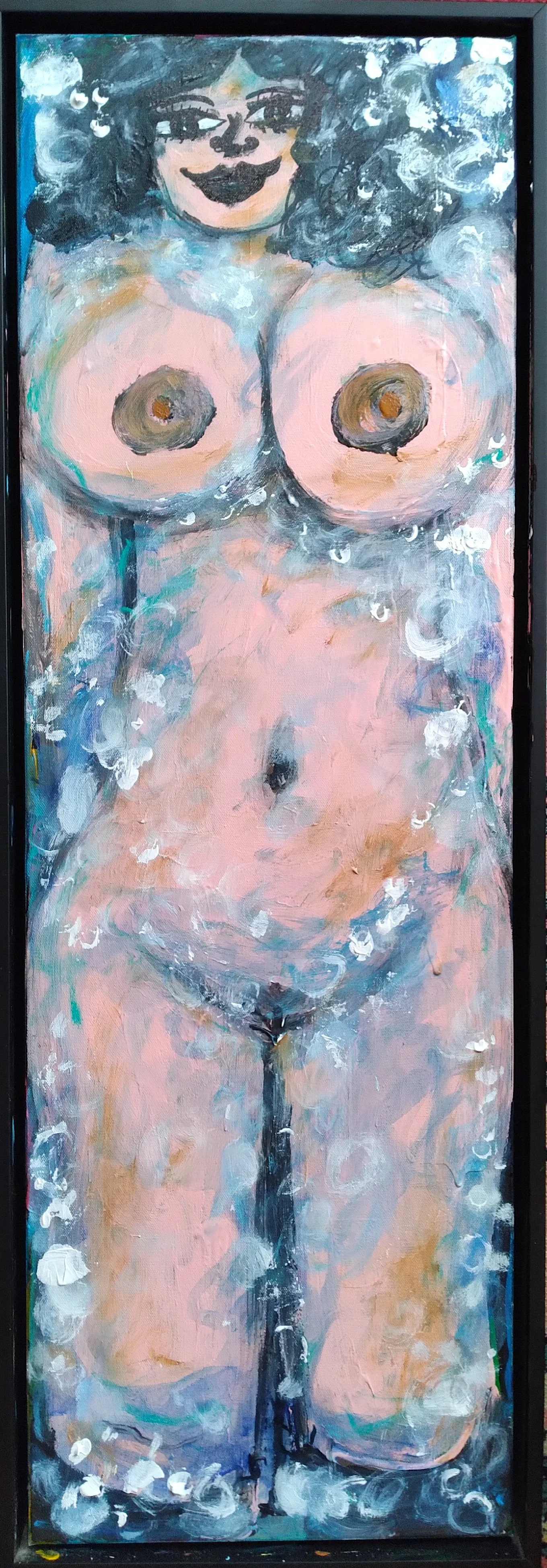 Bubble Bath, 2006. Oil, acrylic on canvas. 36” x 13”.