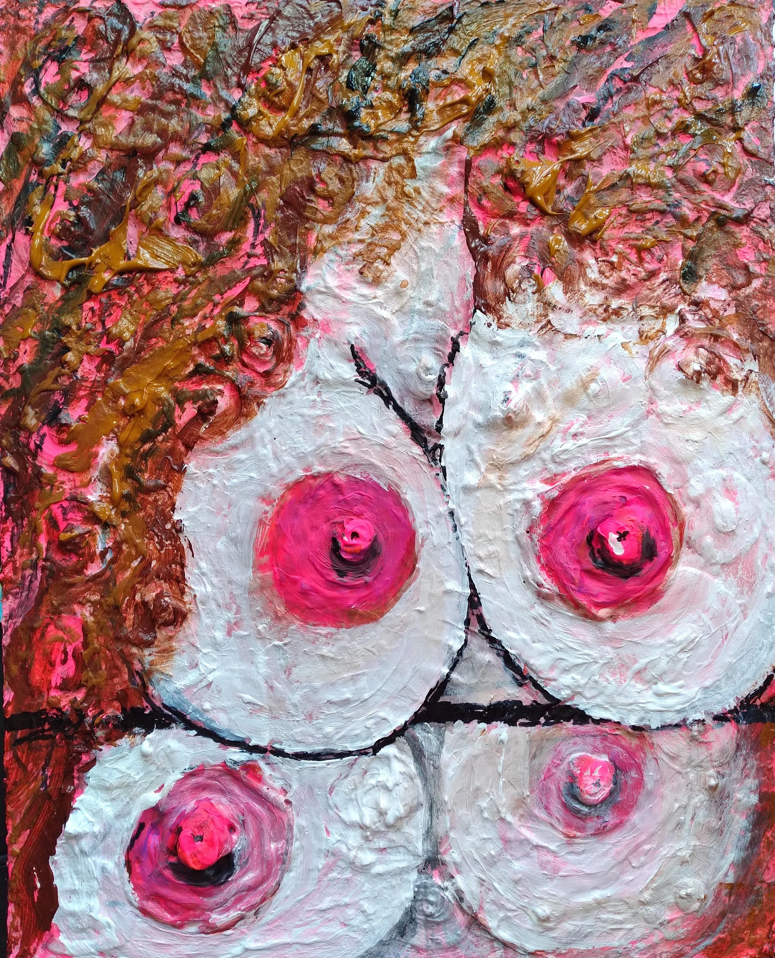 Mirror Image, 2009. Oil, acrylic on canvas. 20” x 16”.