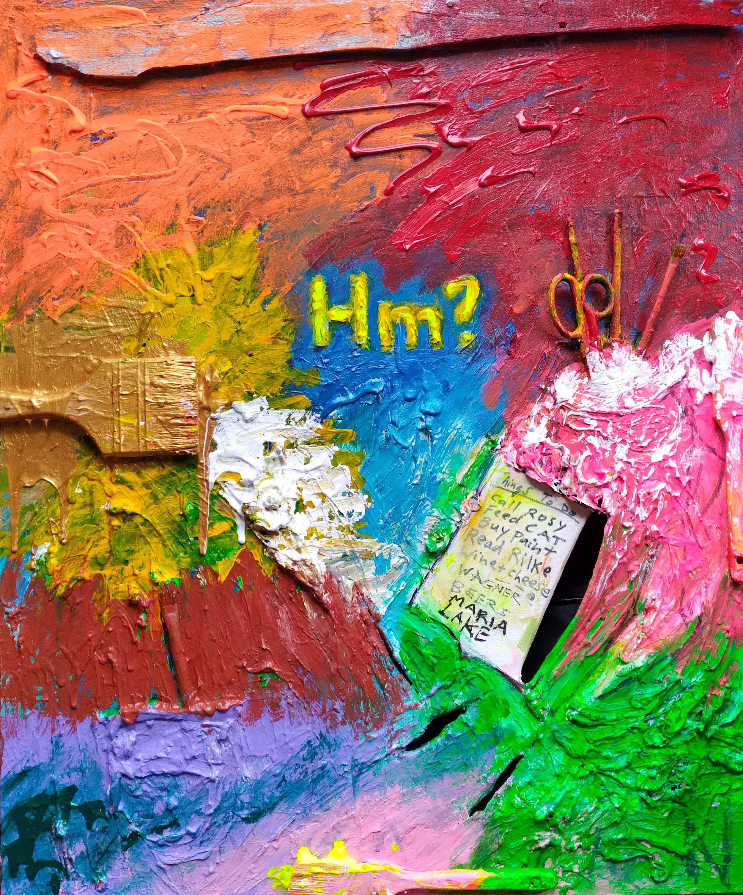 Sils Maria, 2008. Oil, acrylic, mixed media on canvas. 40" x 30".