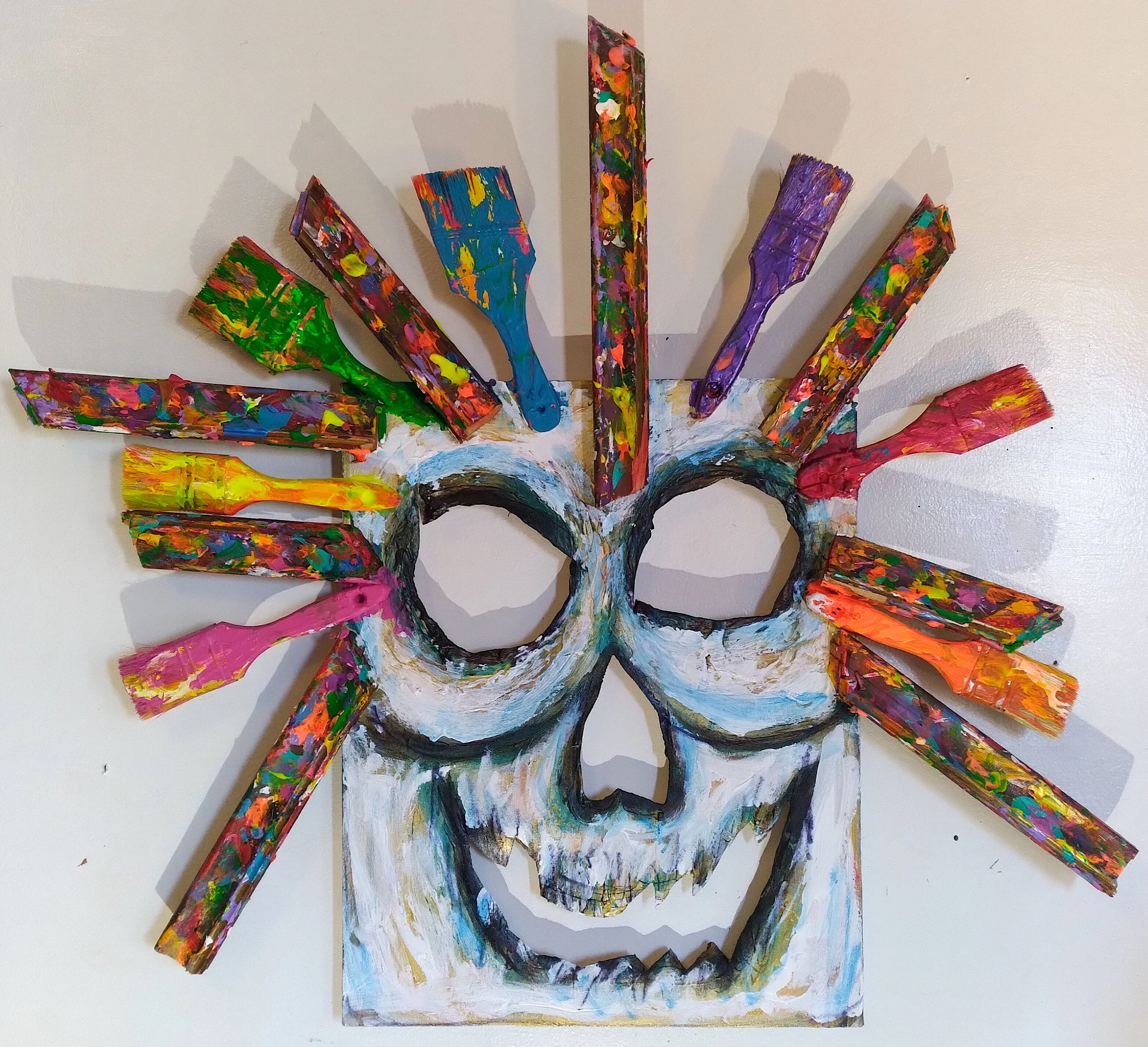 Deadhead, 2013. Oil, acrylic, frames on canvas. 20’ x 16”.
