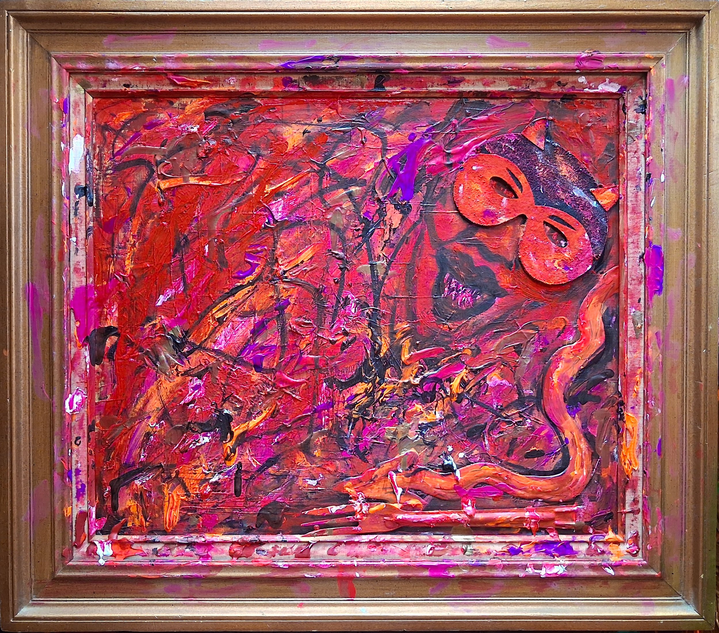 Red Devil, 2009. Oil, acrylic, mixed media on canvas. 20” x 24”.