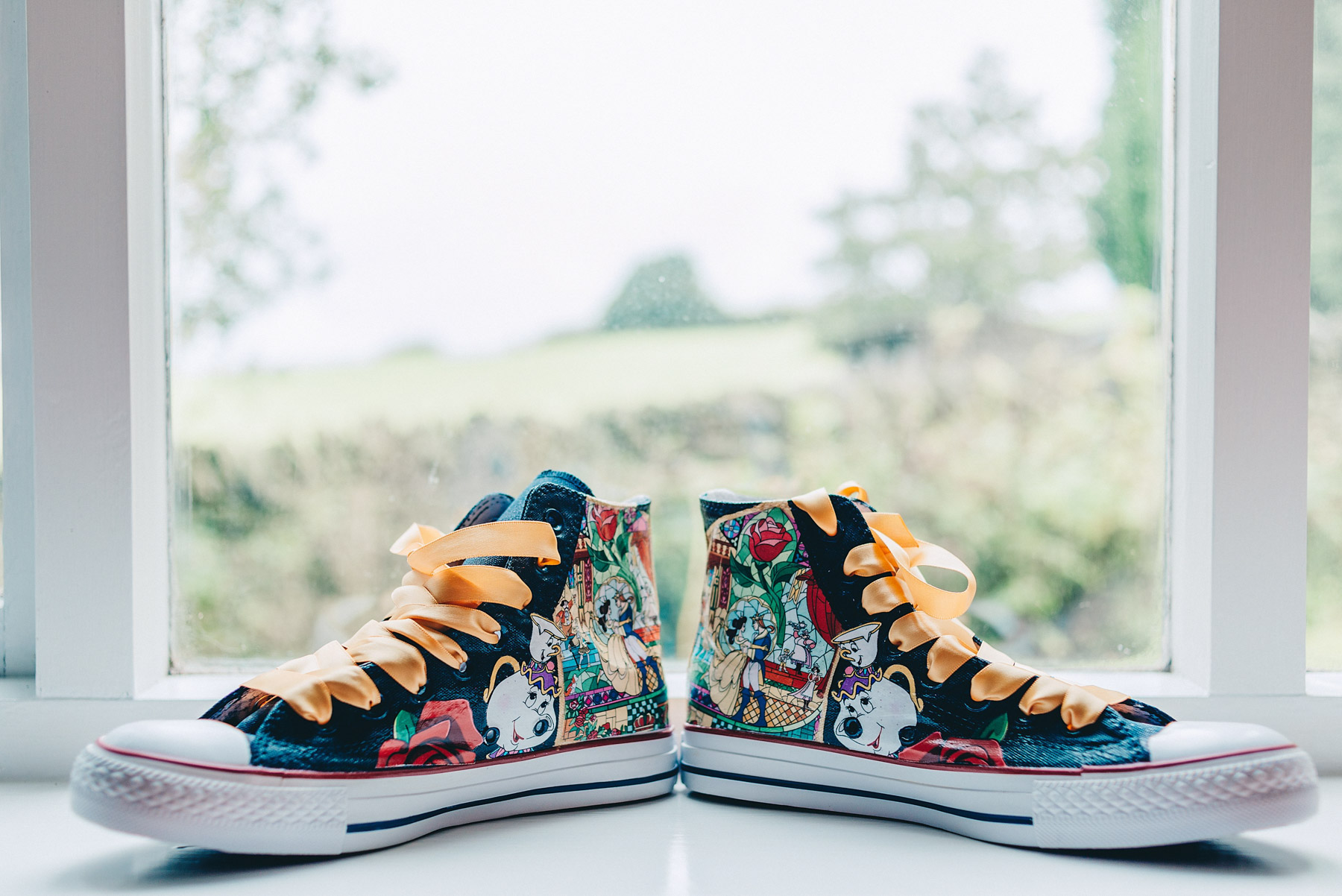 Converse shoes with disney image