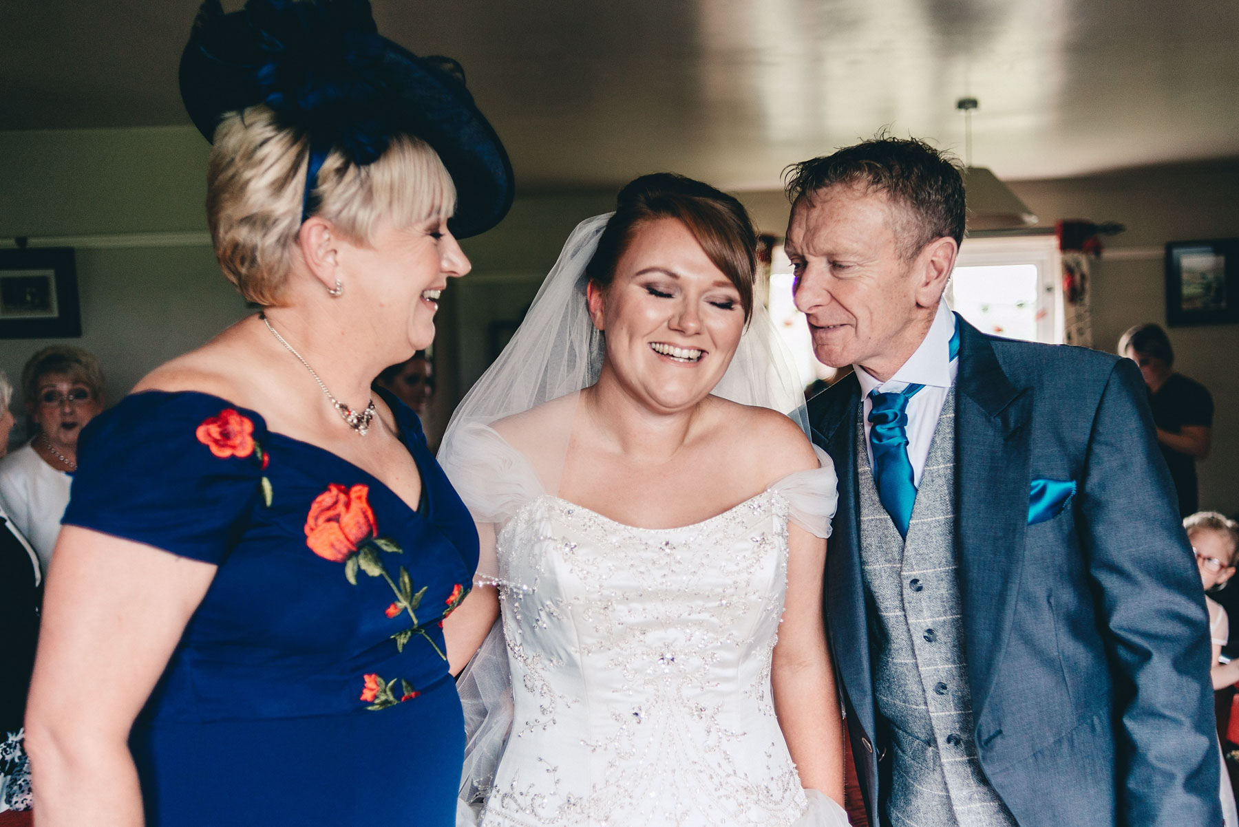 Brides parents look on with pride