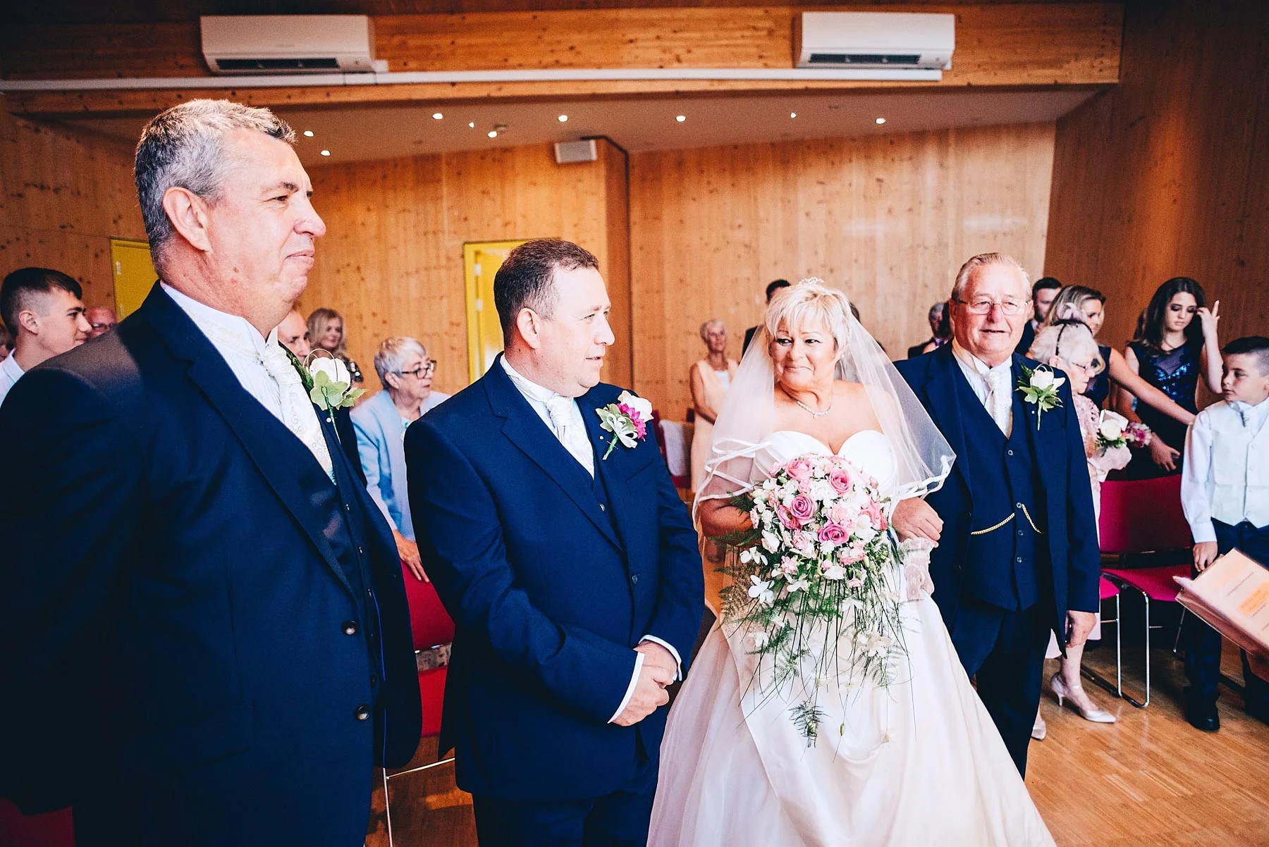 Groom sees bride for the first time