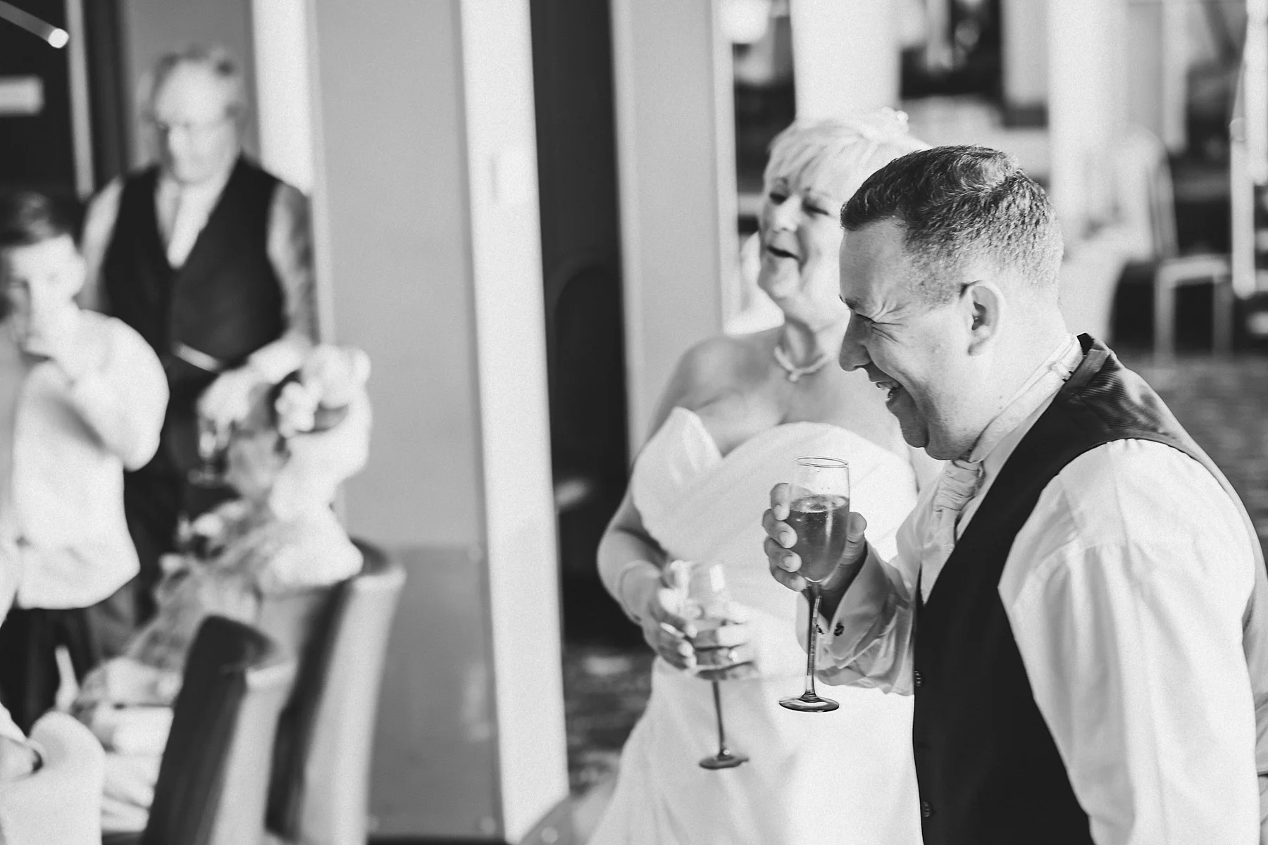 Groom gives a speech