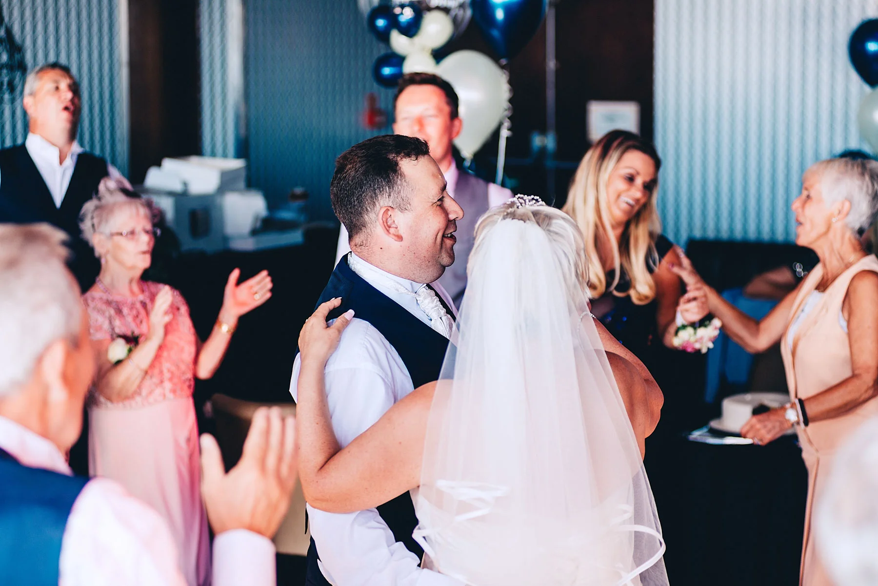 Bride and groom dance