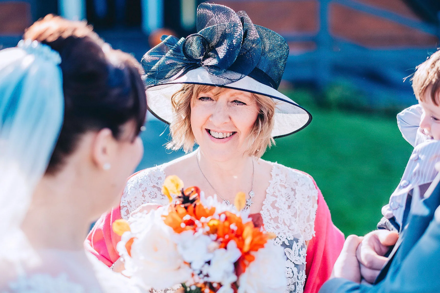 Mother of the Bride smiles at daughter