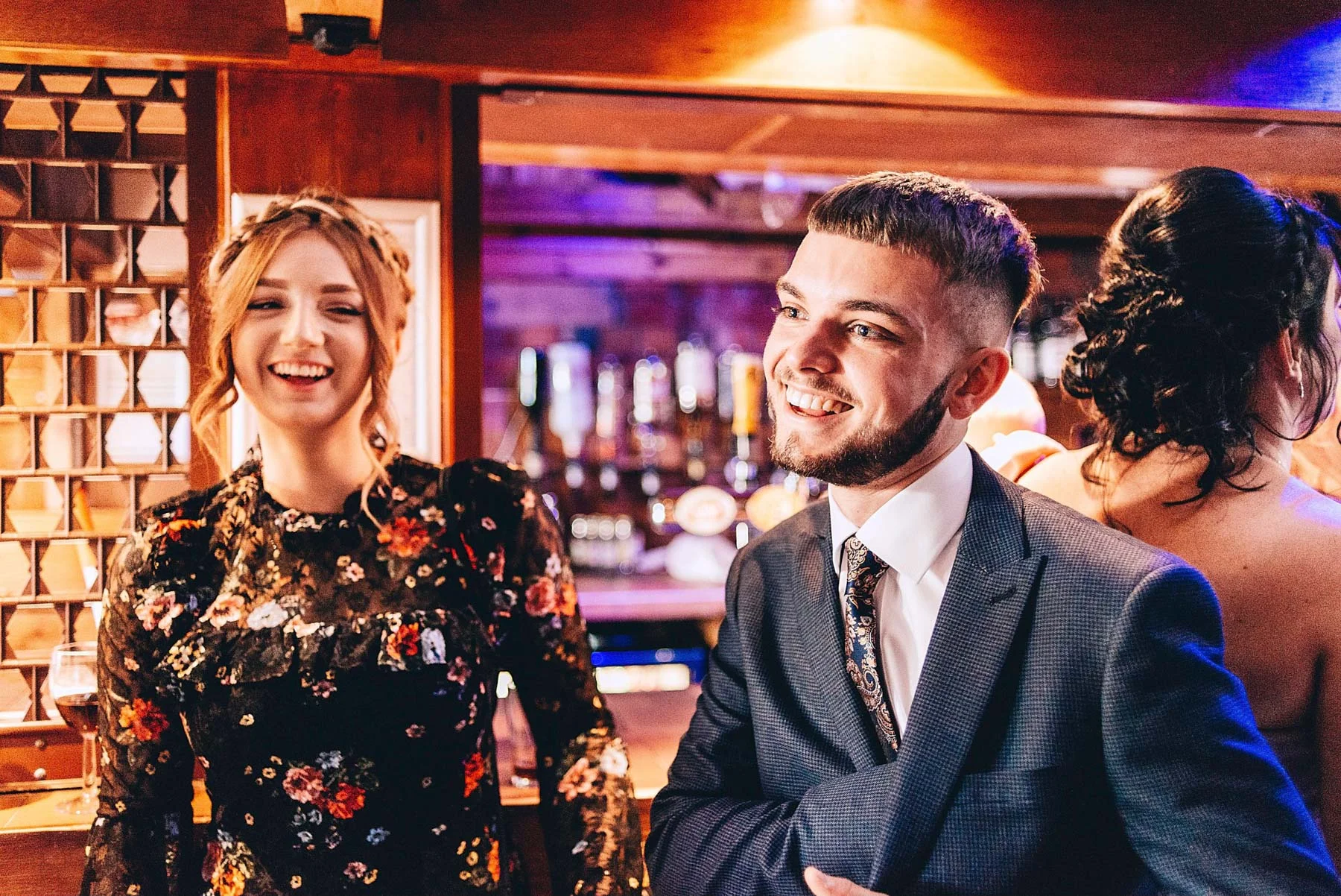 Guest laughs