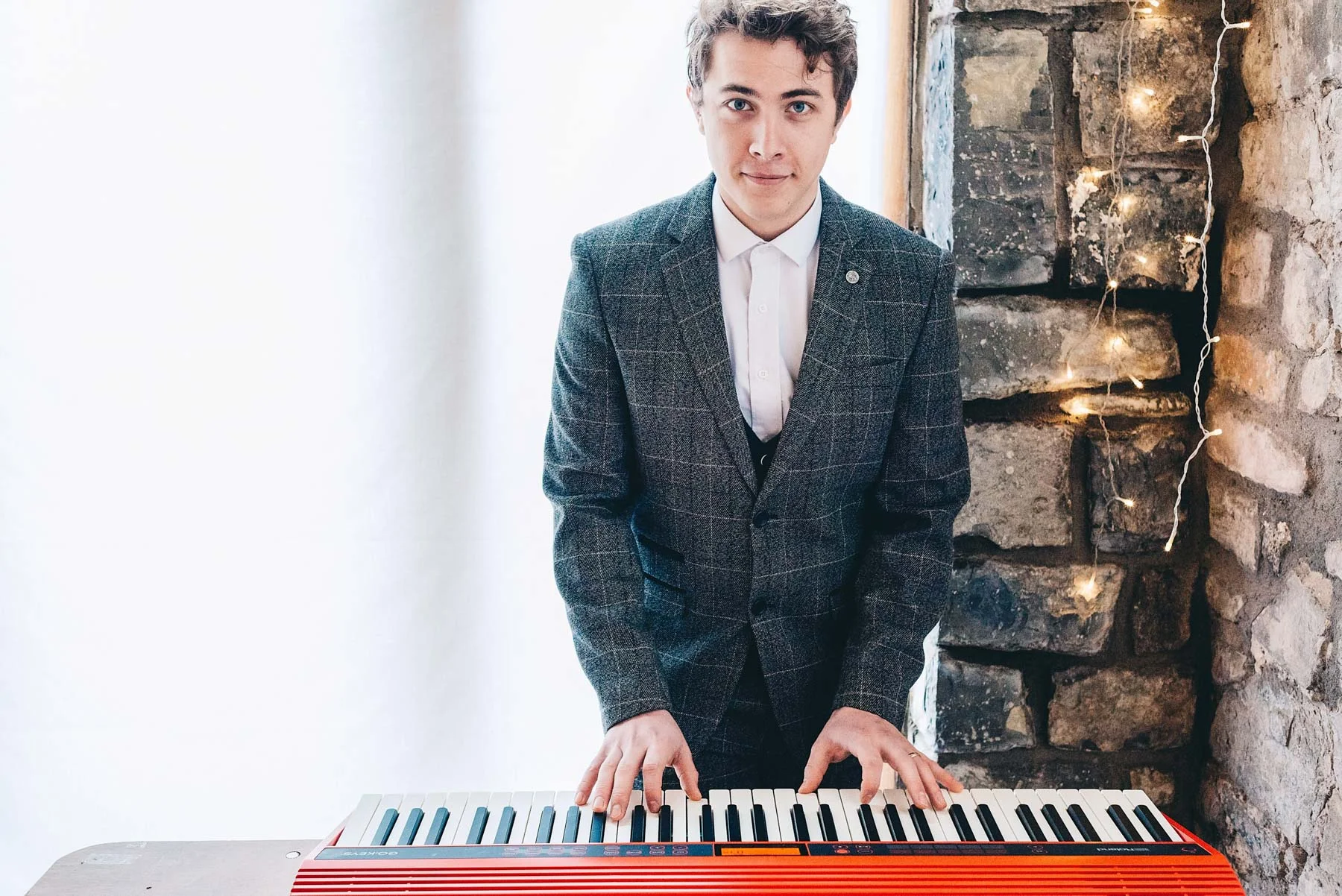 Man practices wedding music
