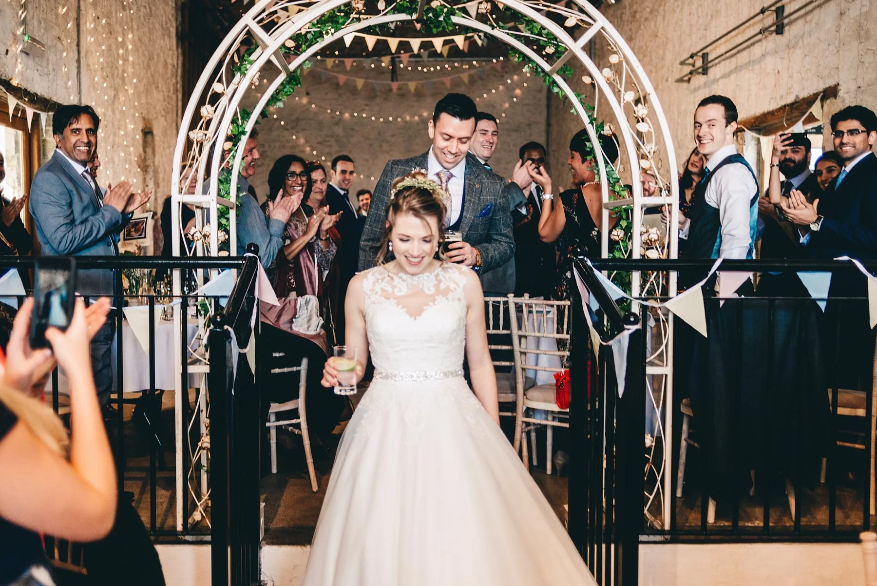 Bride and Groom enter room