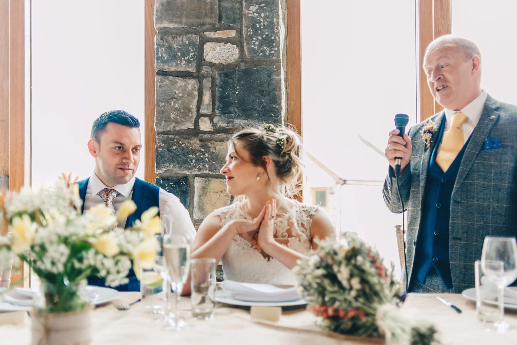 Father of the Bride giving his speech