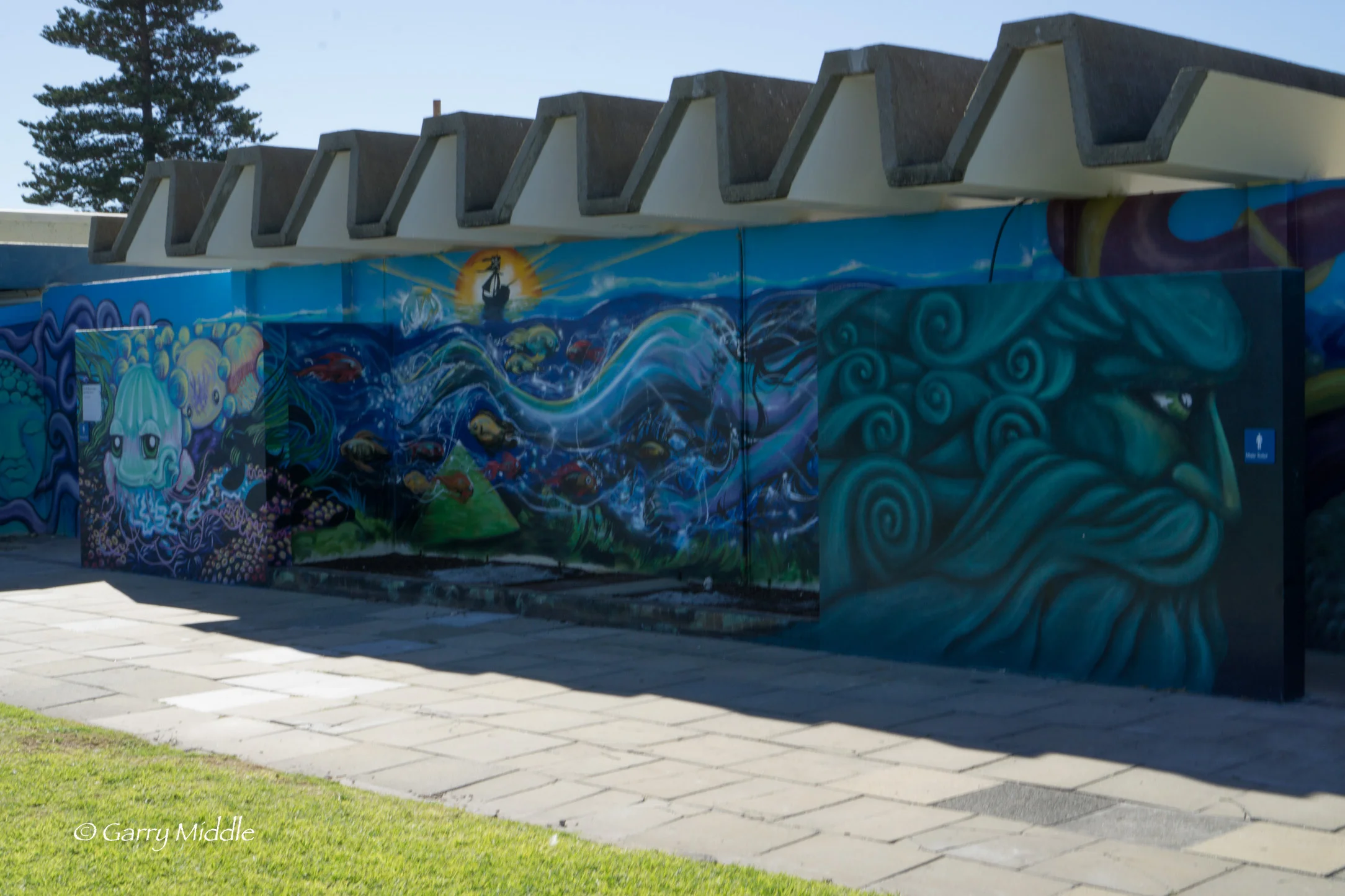 Plate 4: Art work decorating the toilet block at South Beach.