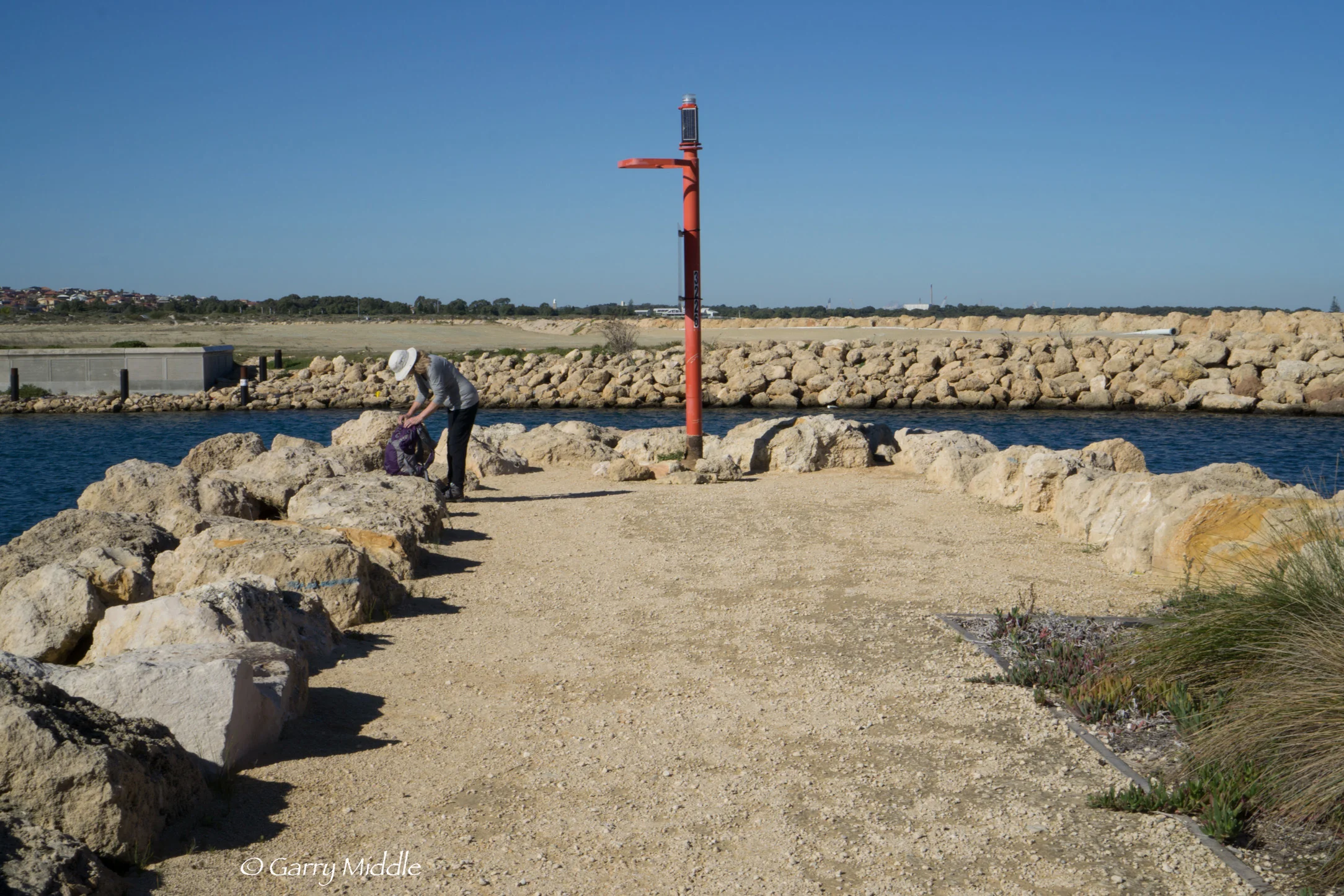 Plate 25: The turn-around point at the end of the Cockburn marina northern sea wall