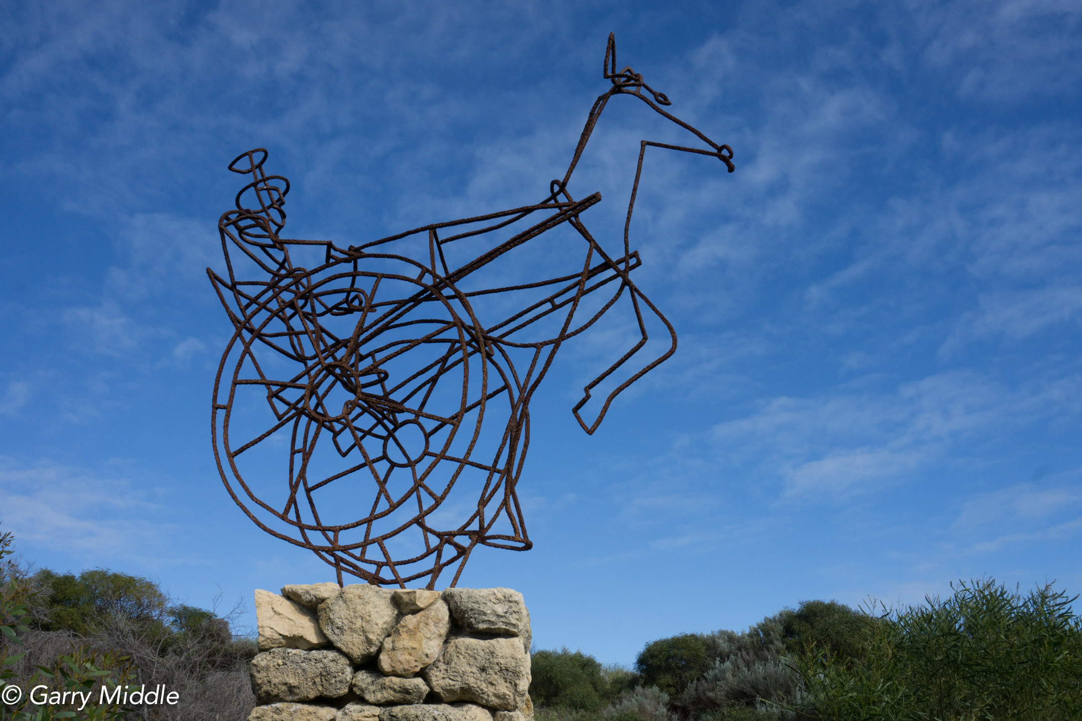 Plate 3: Art commemorating trotting (horse pacing) in WA