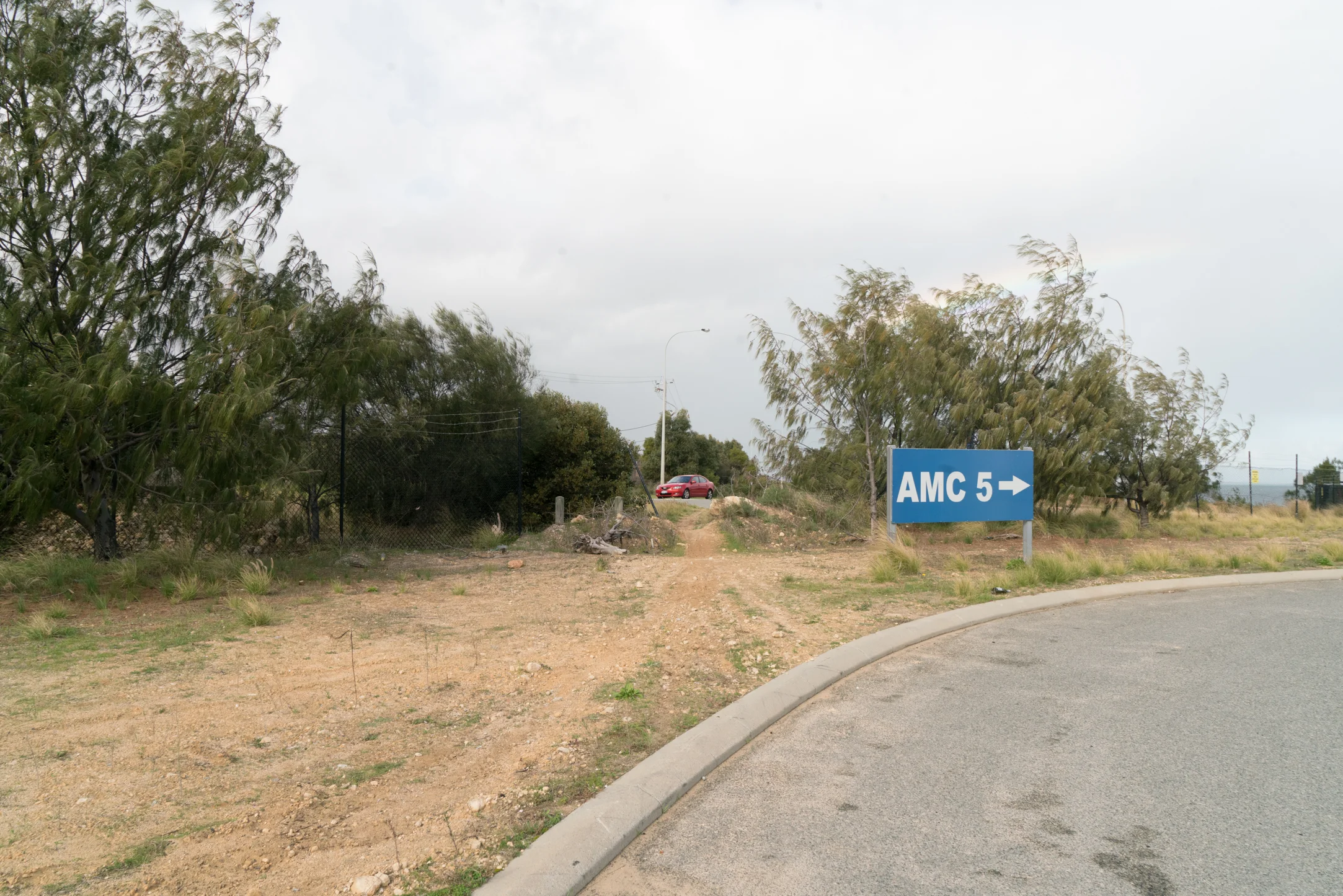Plate 4: The gap in the fence at the end of Nautical Drive onto Cockburn Road