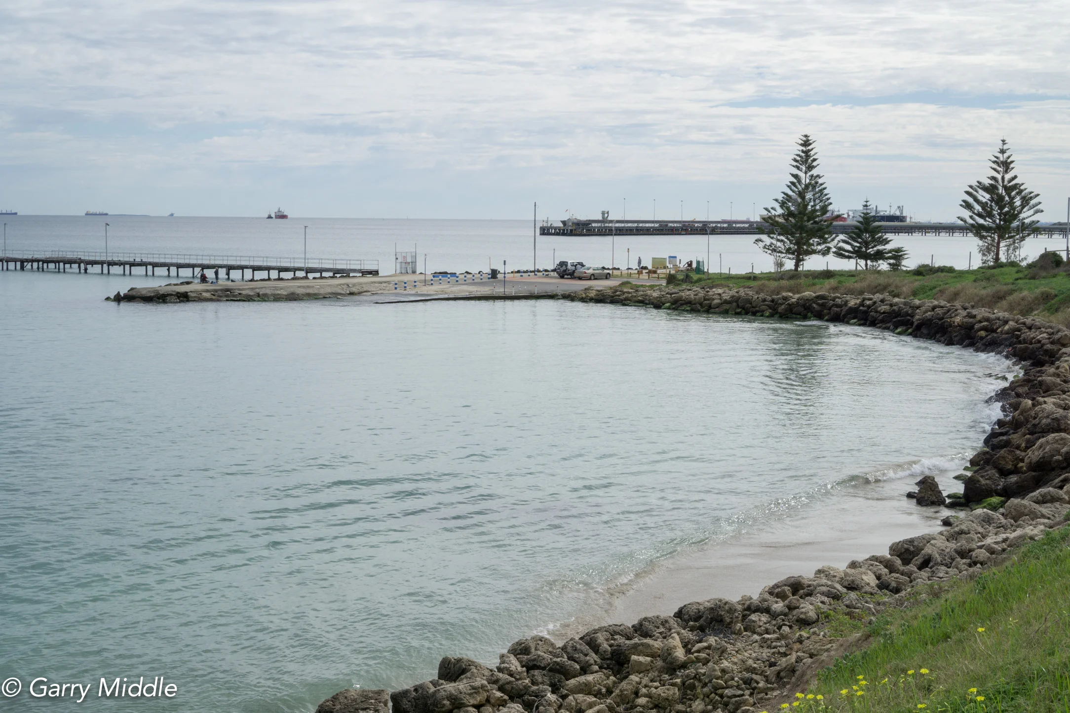 Plate 25: View of the now concrete filled old Kwinana ship wreck