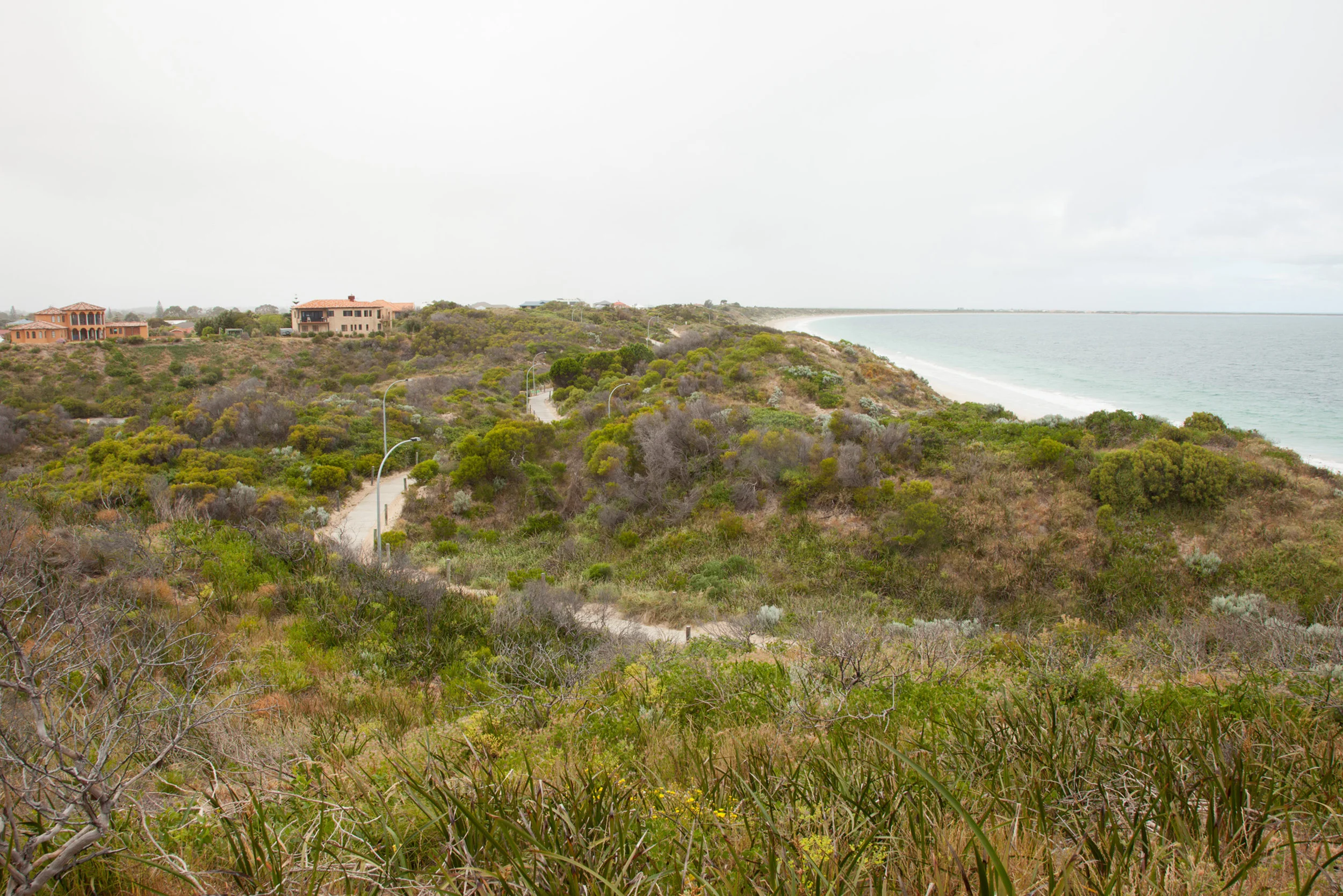 Plate 3: View of the path, dunes, foreshore reserve and the ocean.