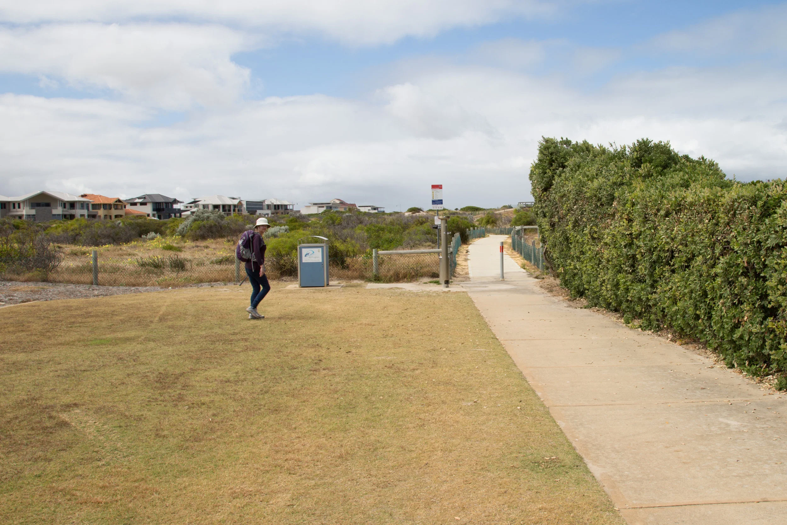 Plate 4: Concrete path at the south-western end of the Secret Harbour Beach carpark.