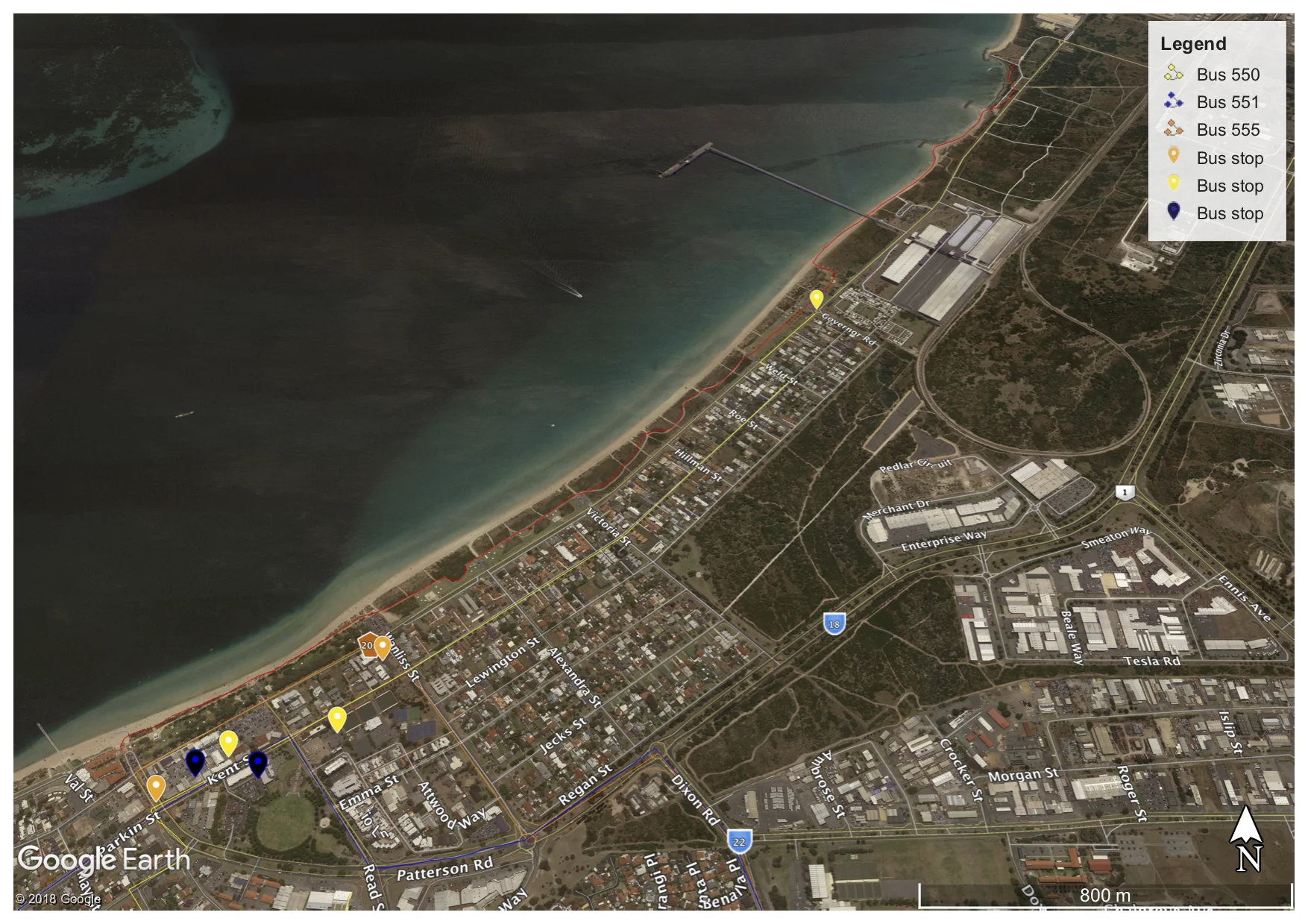 Figure 1: The walking trail