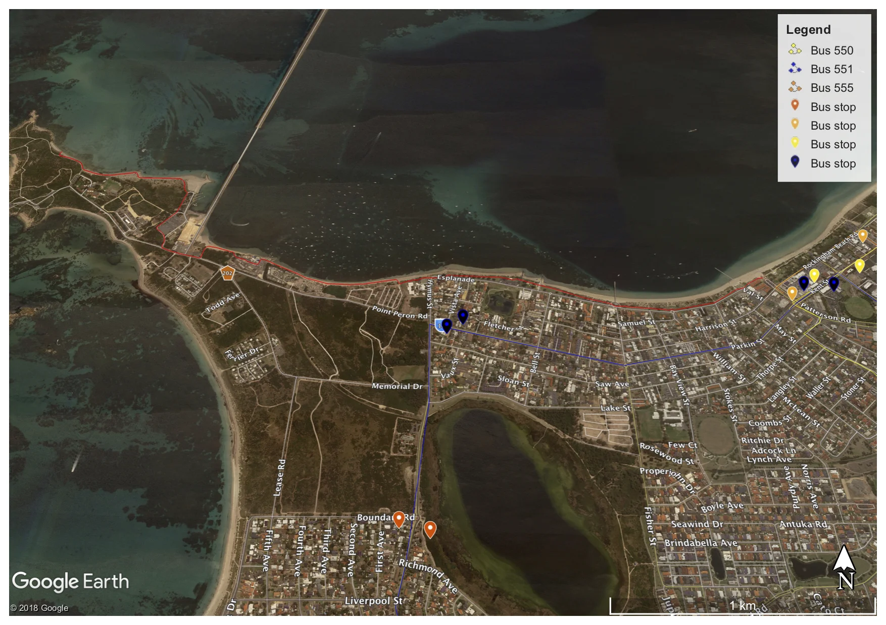 Figure 1: The walking trail