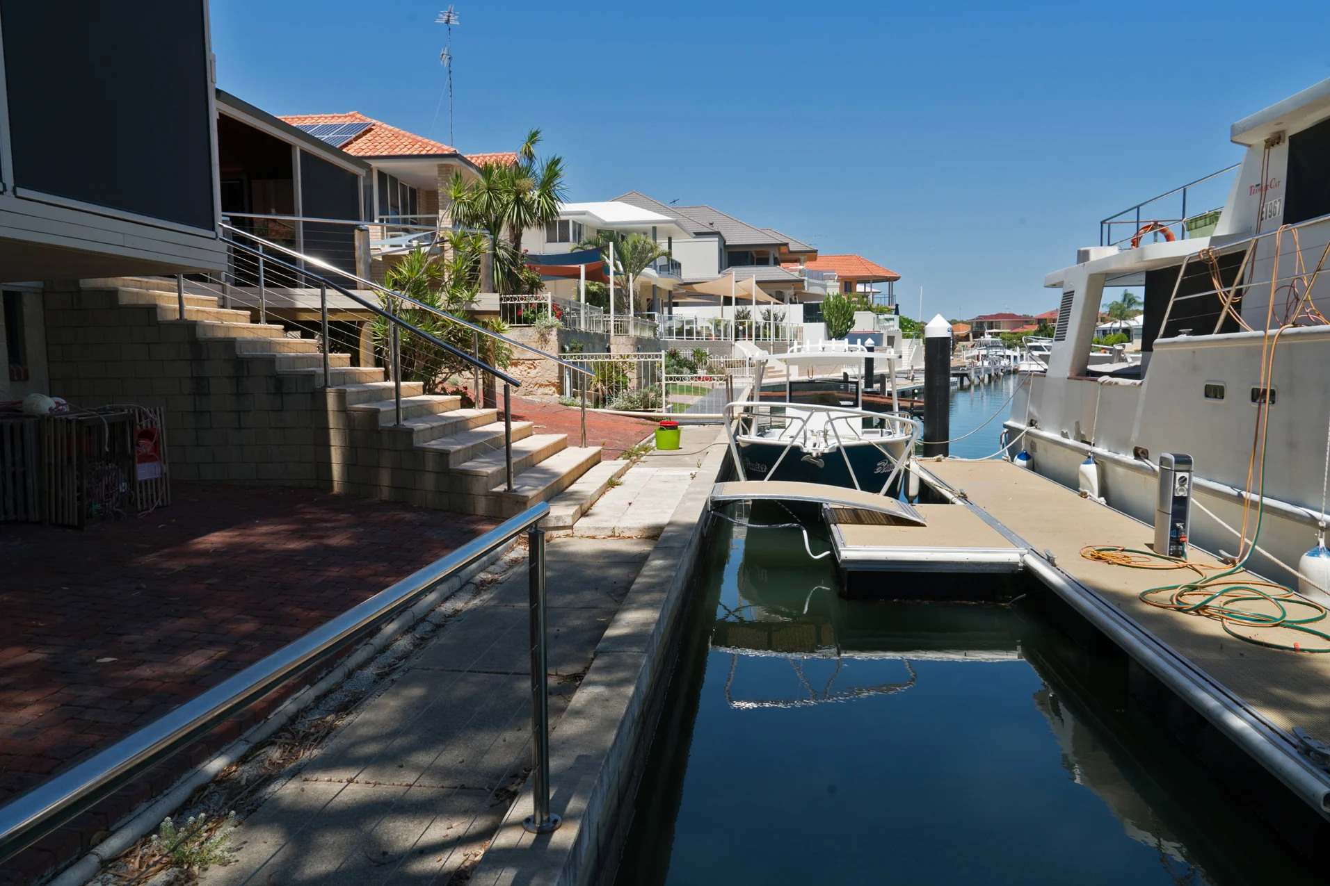Plate 12: Typical waterfront in the canal estate with only residents having access