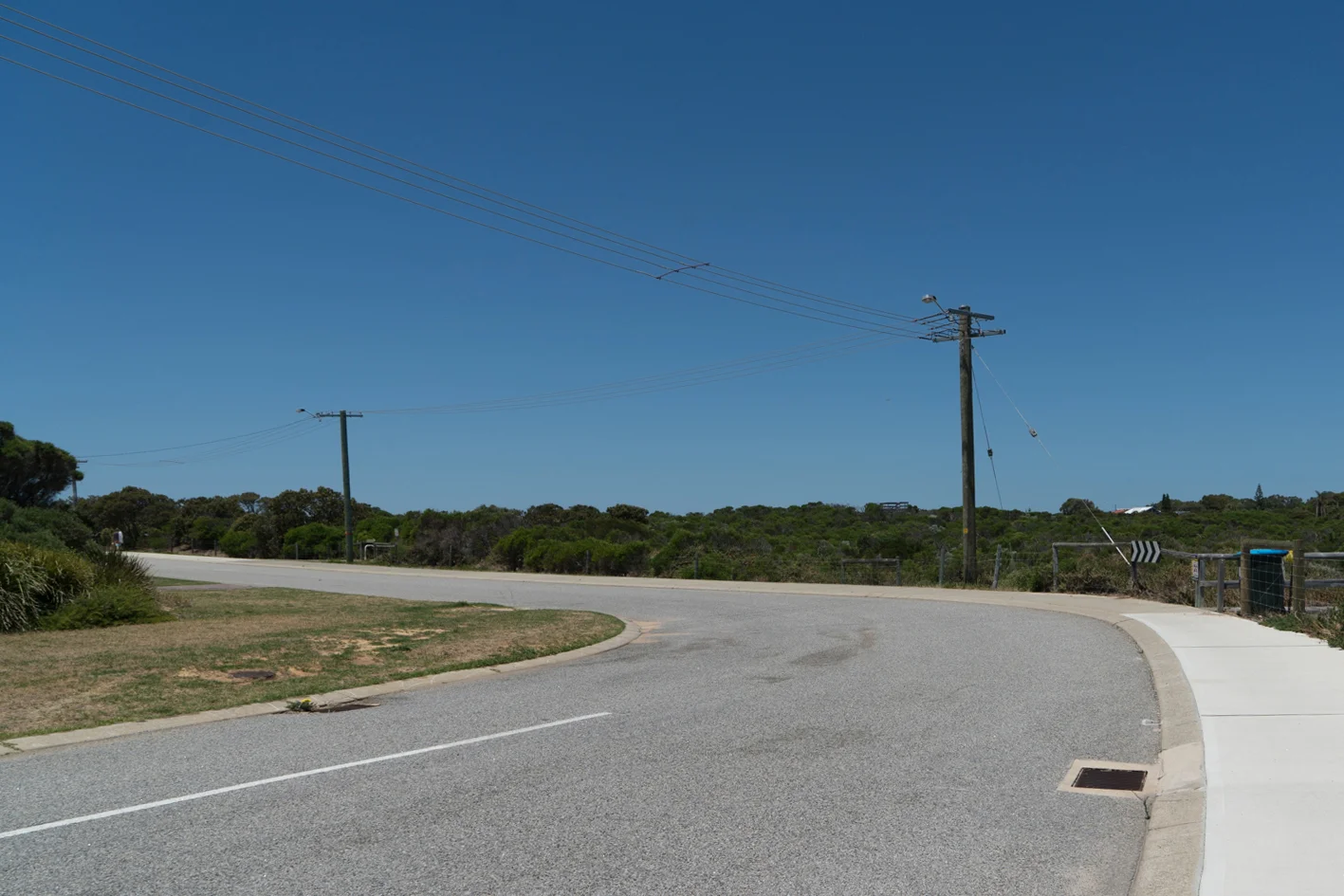 Plate 5: Next coastal path – the start can be seen just around the bend in the road and next to the lamp post
