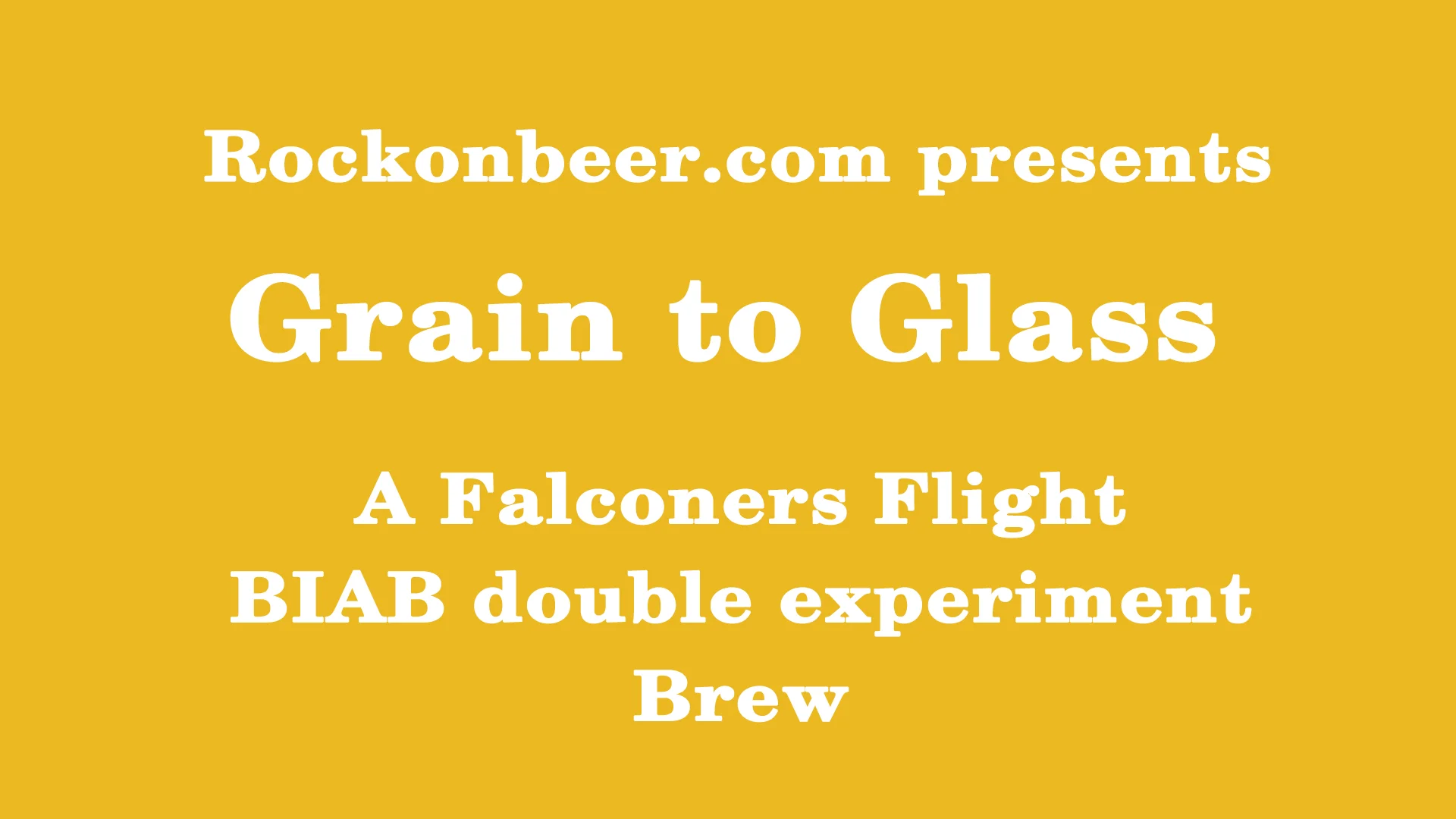 Grain to Glass: Falconers Flight BIAB