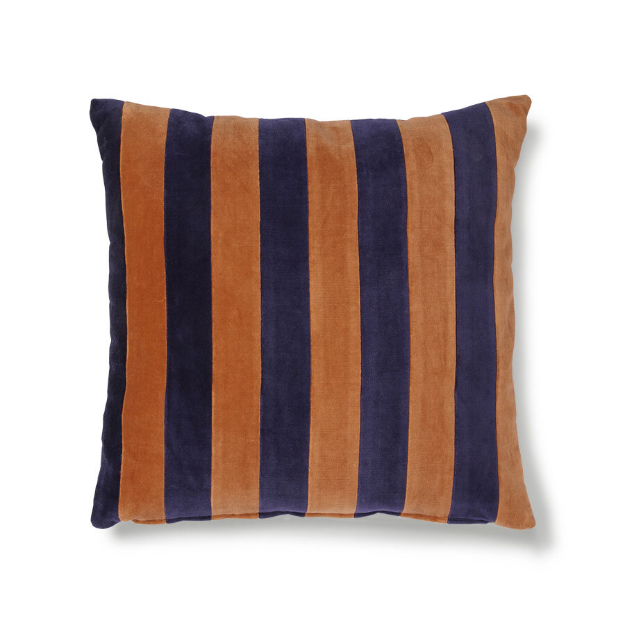 VELVET STRIPPED CUSHION