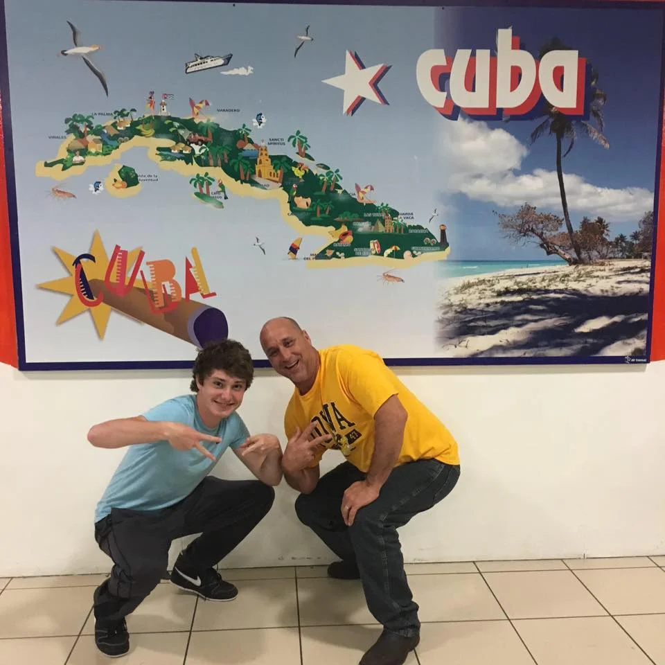 Rodger with Noah Olson in Cuba