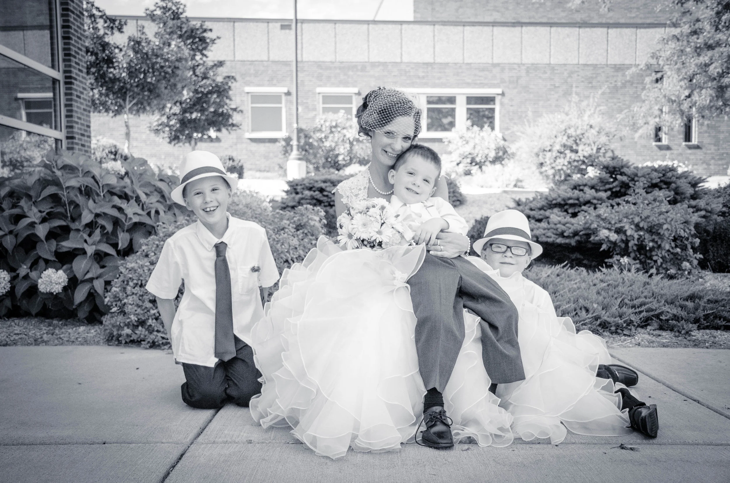 Emily and her boys b&w.jpg
