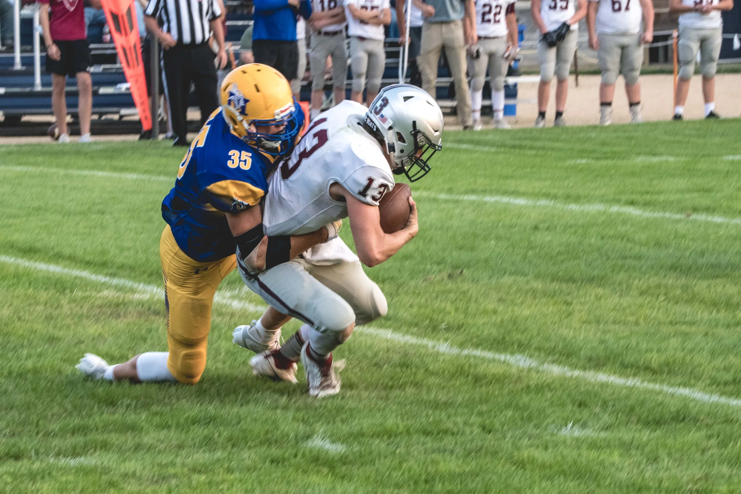 Sawyer DeSmet secures a sack.JPG