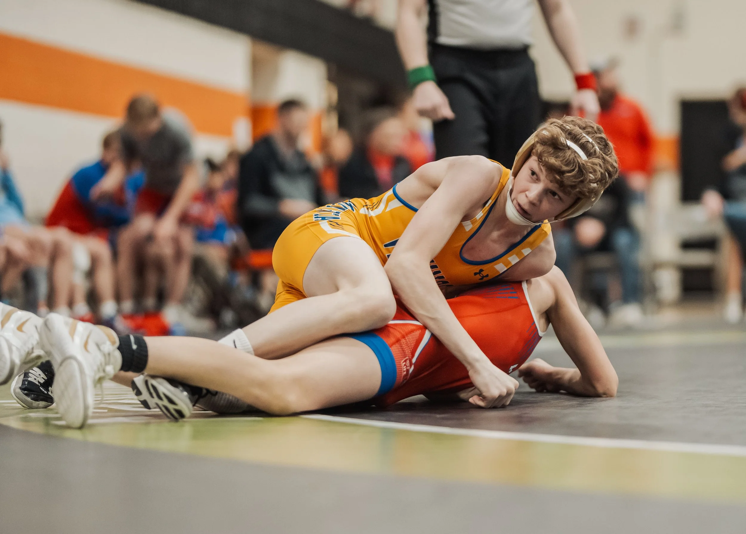 Heydan Danielson  checking with coaches.JPG