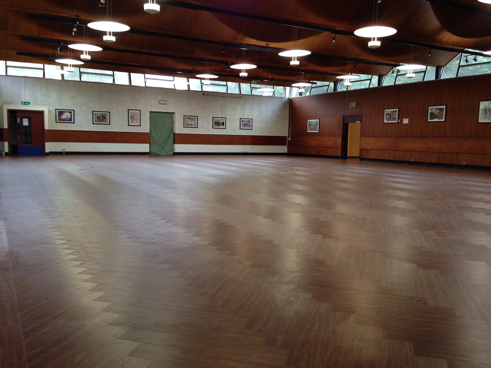  Wood effect LVT laid in a herringbone pattern.