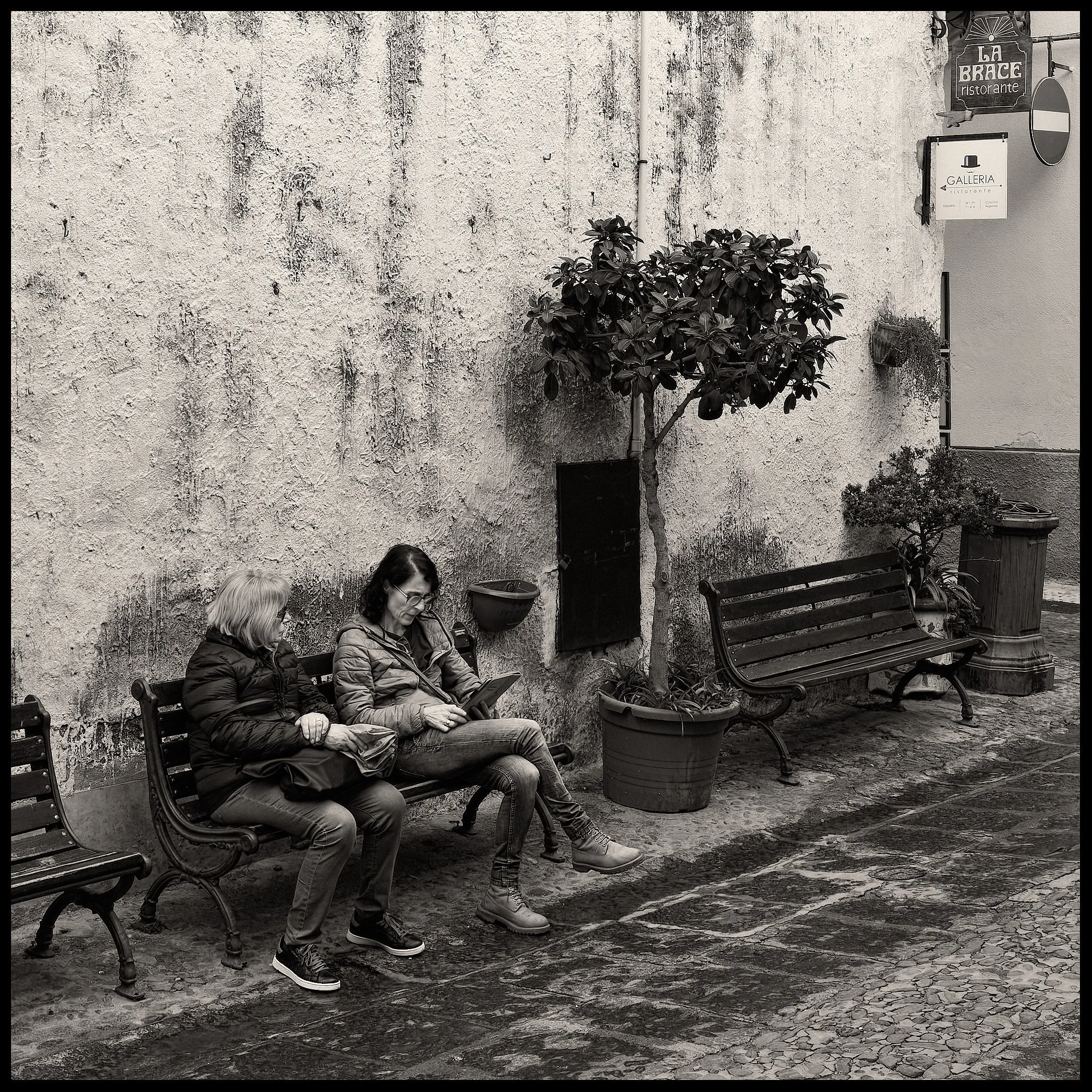 In the waiting line...