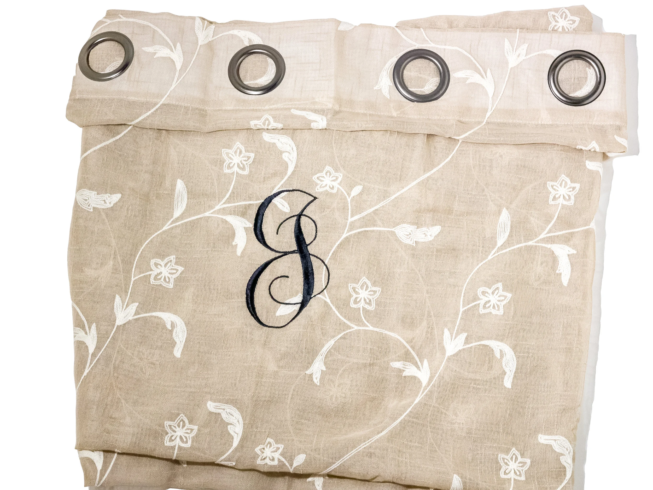 Monogrammed Curtains