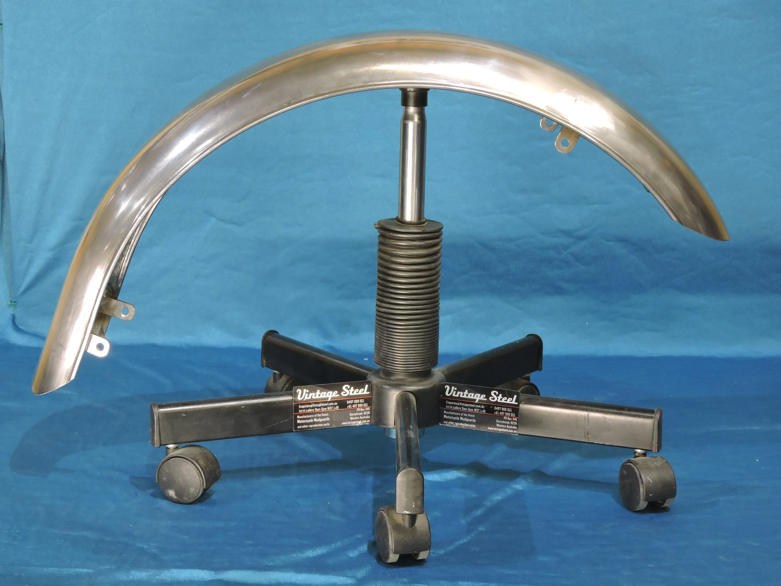 Vintage Steel — Indian Vintage Motorcycle Fender Military 741 Front