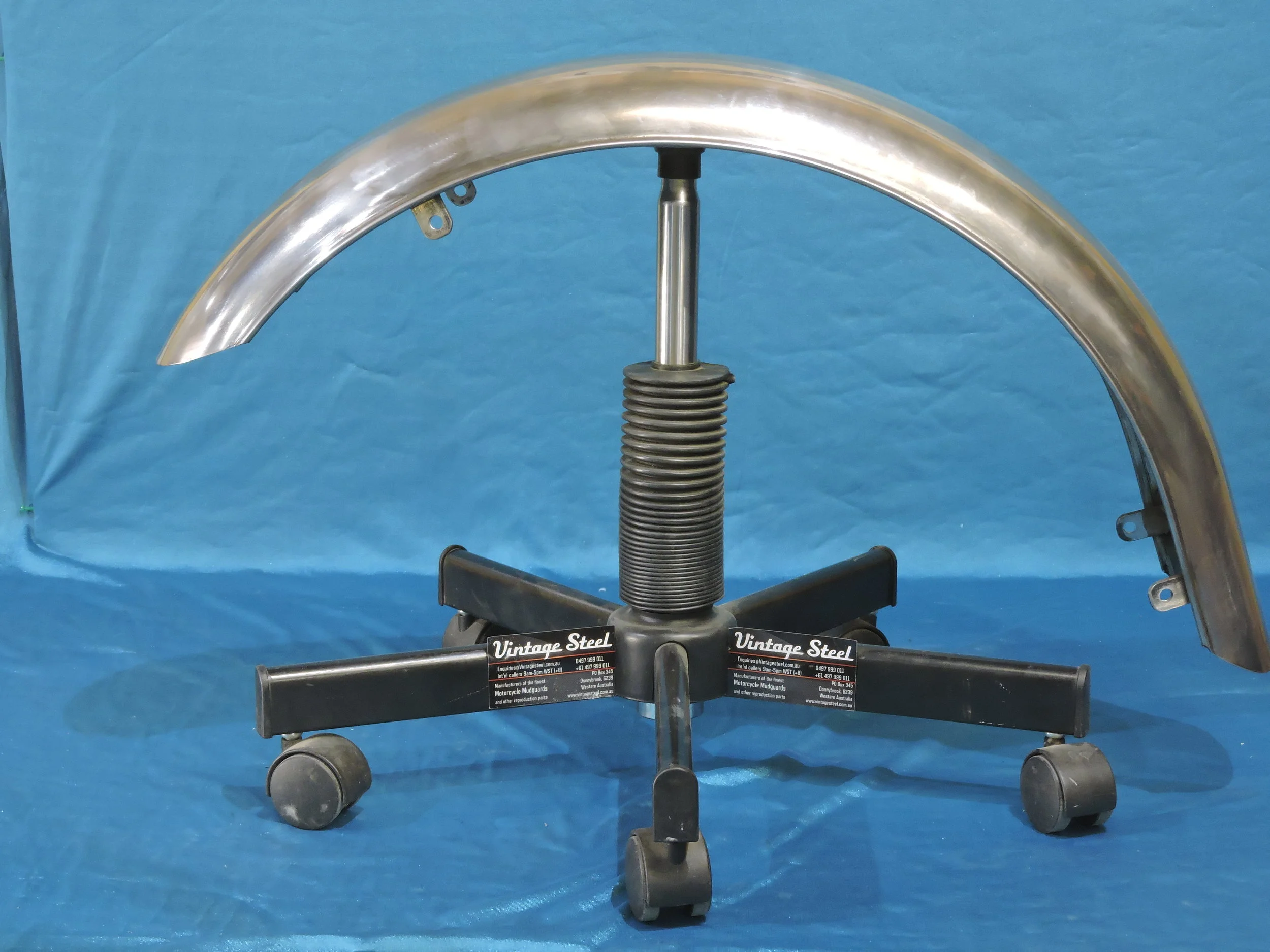 Vintage Steel — Indian Vintage Motorcycle Fender Military 741 Front