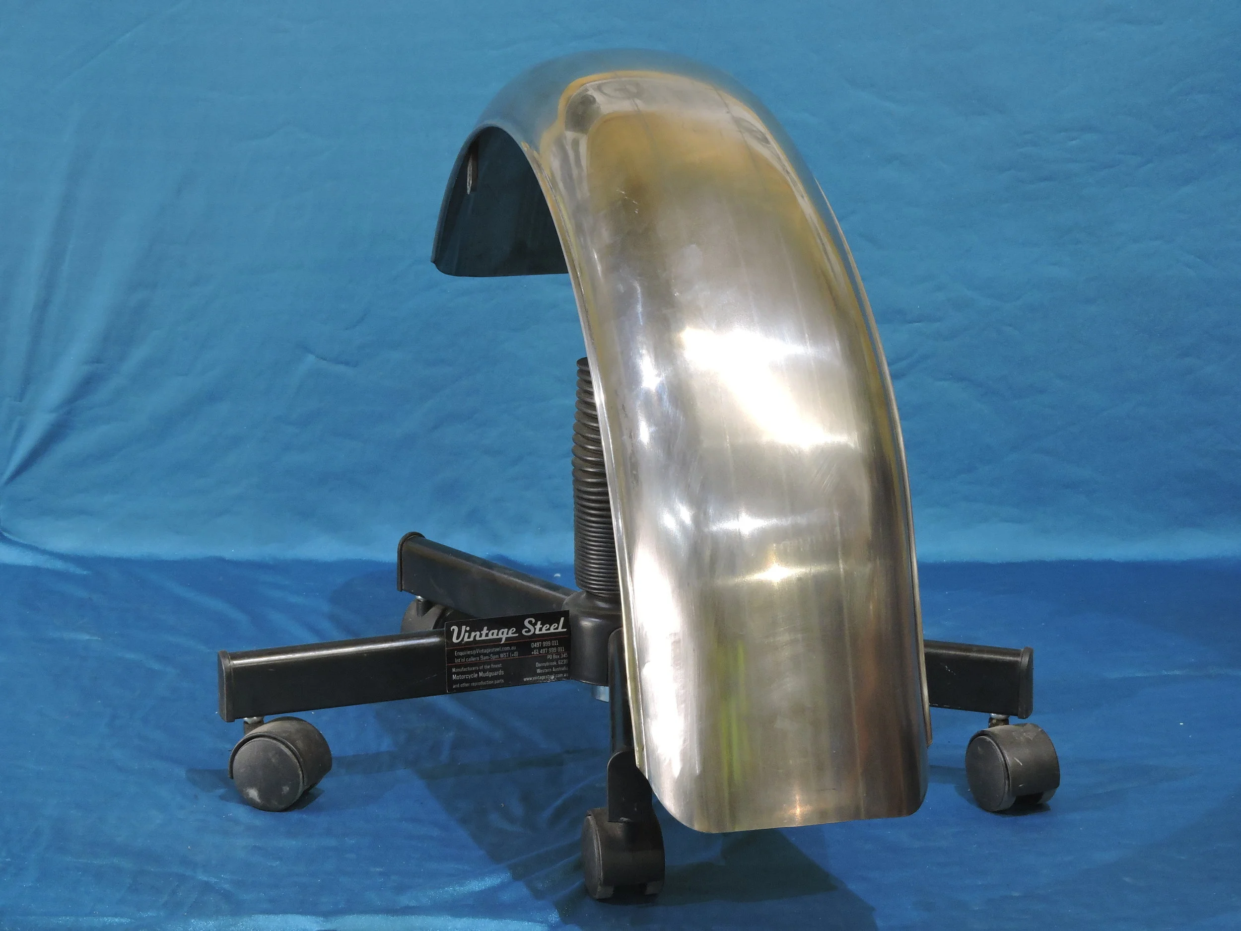 Vintage Steel — Indian Vintage Motorcycle Fender Military 741 Front