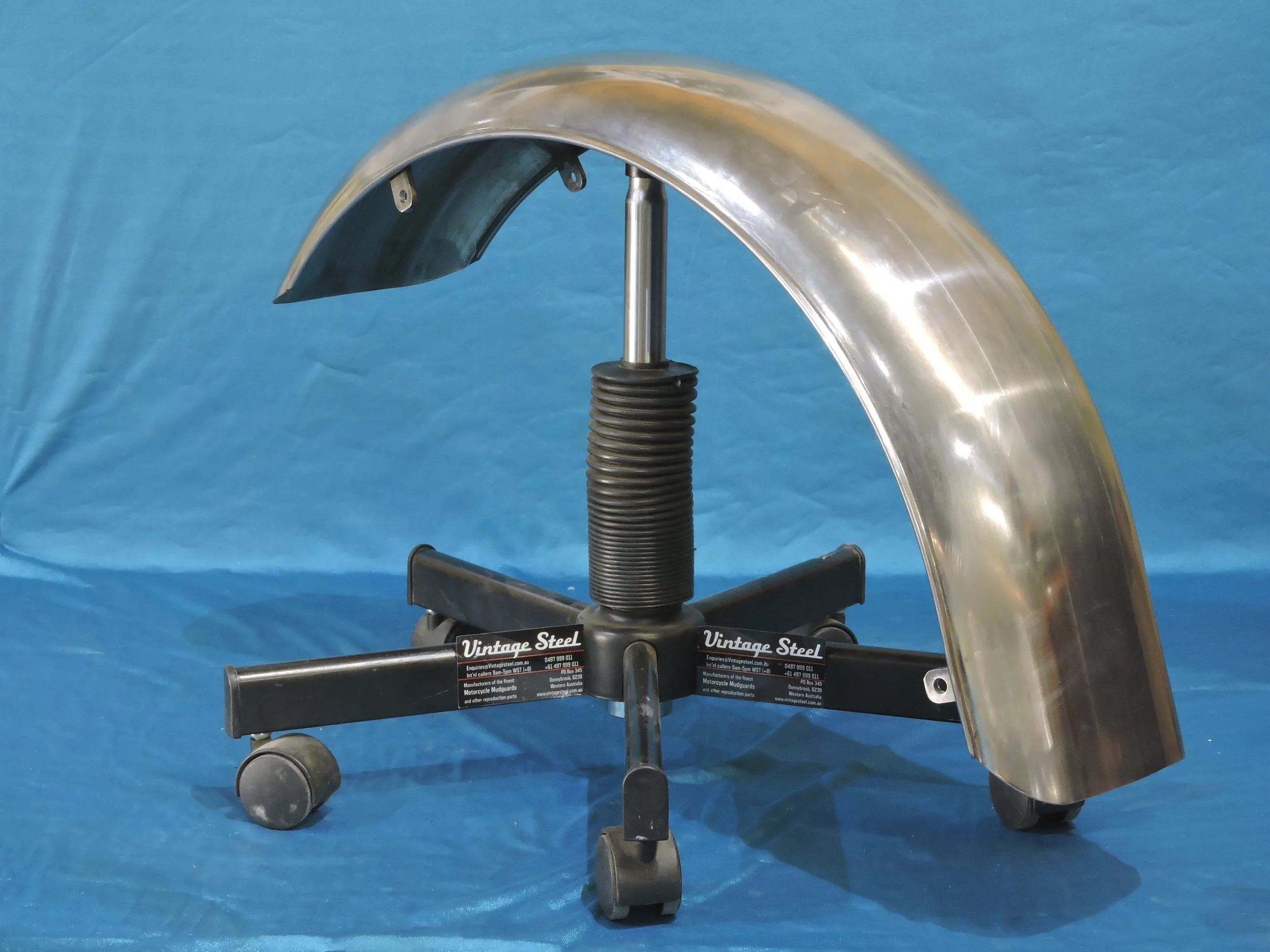 Vintage Steel — Indian Vintage Motorcycle Fender Military 741 Front