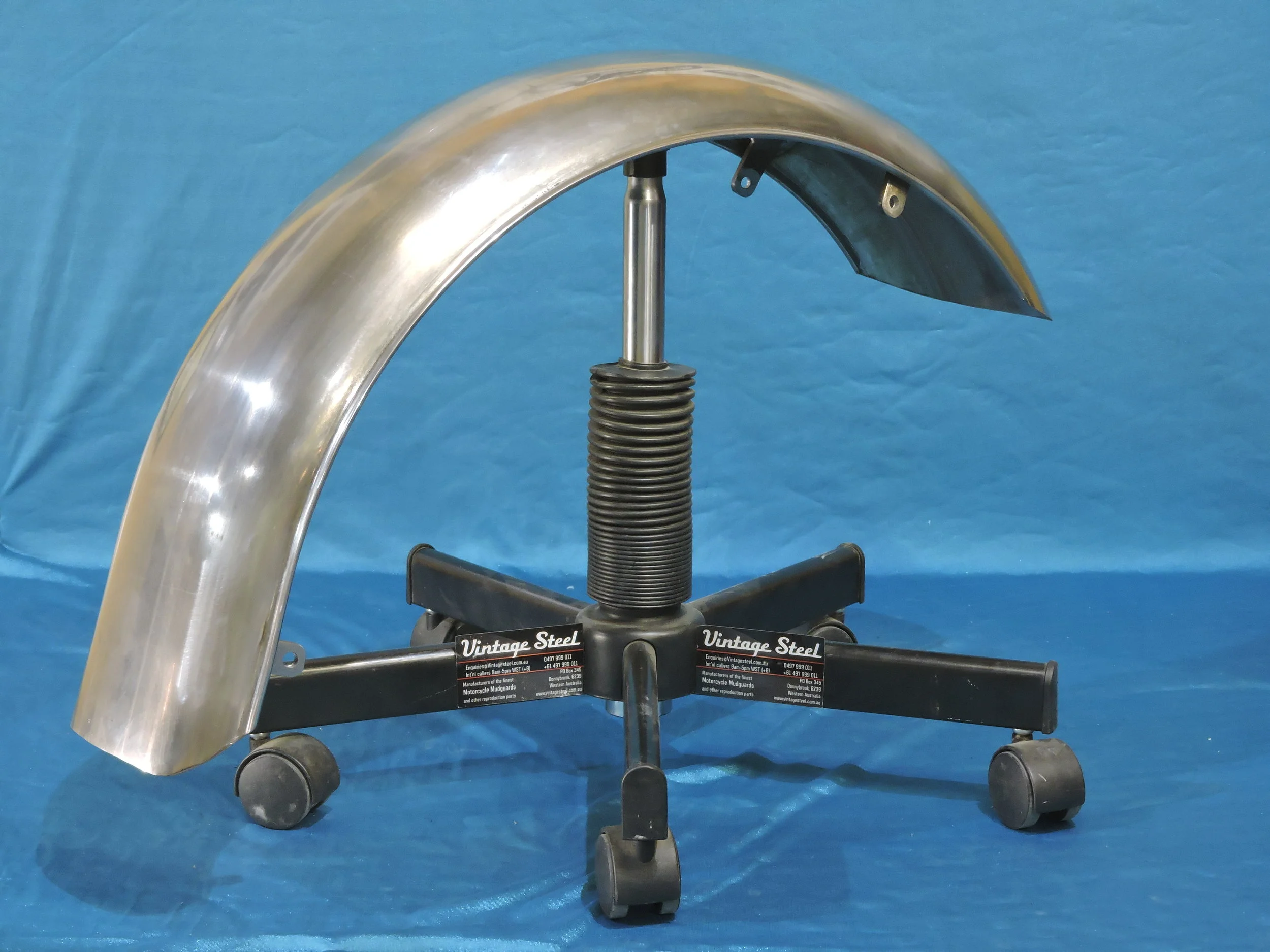 Vintage Steel — Indian Vintage Motorcycle Fender Military 741 Front