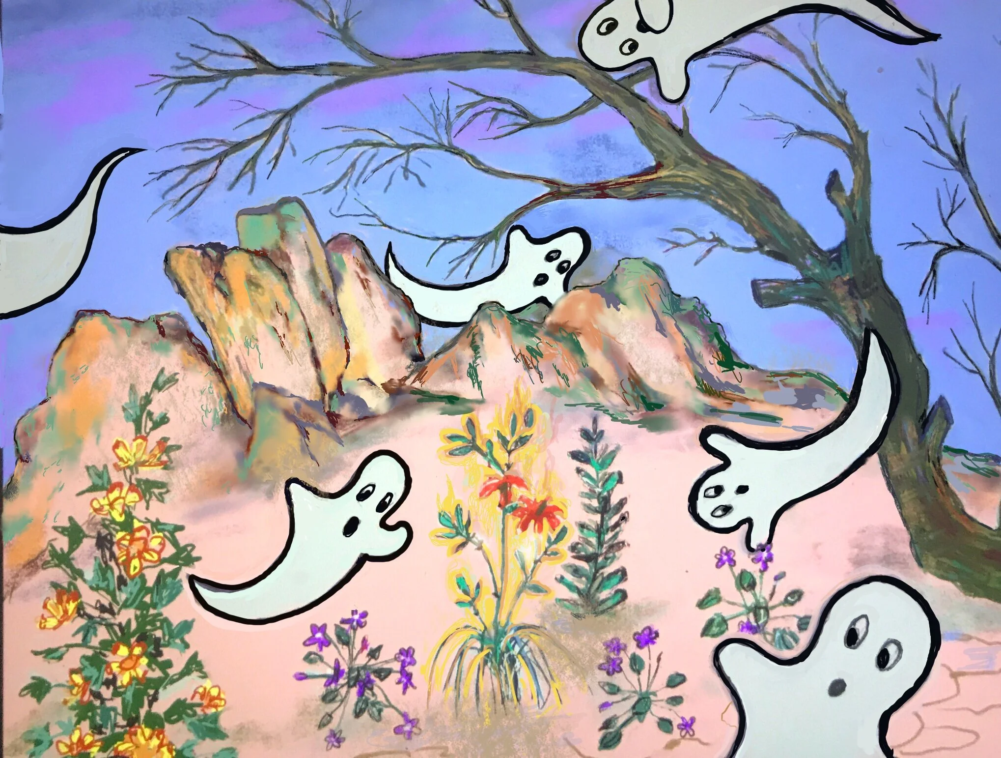 Six Ghosts and the Burning Bush