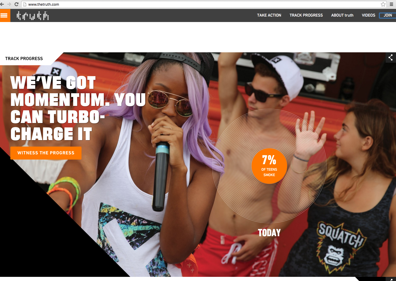 The face of thetruth.com as a marketer at the East Coast Surfing Championship. Photo by Alyssa Wisser