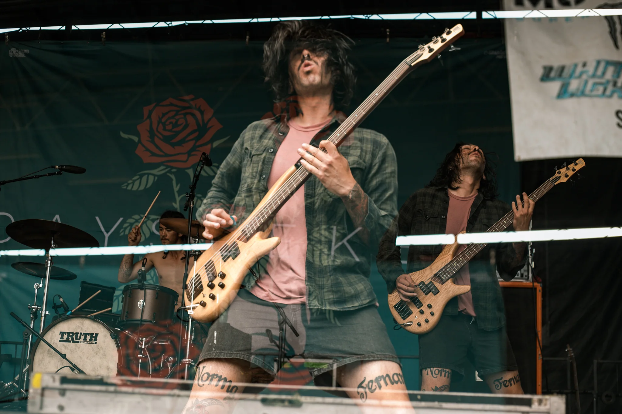 Dayseeker - Vans Warped Tour - Milwaukee, WI Dayseeker was one of my favorite bands on Warped this summer. I caught their set almost every day. I would use shooting their set as a way to experiment with things I didn’t want to risk messing up during a Doll Skin set. I started messing around with double exposures a lot and while 90% of them were trash, this one I really love.
