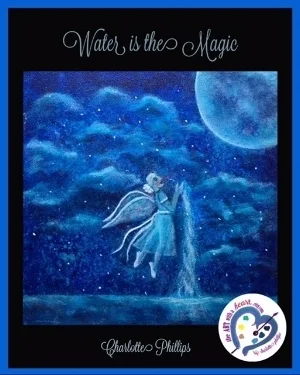 This exercise was quite fun. Although in this print you cannot see all the layers of color that were created, in person they show through much more clearly. What was fun about this project was how I intuitively knew there was an angel of fairy that wanted to show up before I actually saw her. Then the next day I looked and saw her in the background. I sketch an outline of her and then when I started painting her in I noticed water was coming from her hands. So this painting was already there. I just brought out what wanted to come out. This happens quite often when I paint. At the very least, some part of my art journey always incorporates this process. It is such an intimate conversation with my spirit and higher self. Much like a lesson I need to learn. 